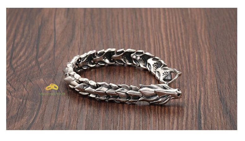 Jewelry 19cm Dragon Silver Bracelet Size ONE SIZE - 11 Thumbnail