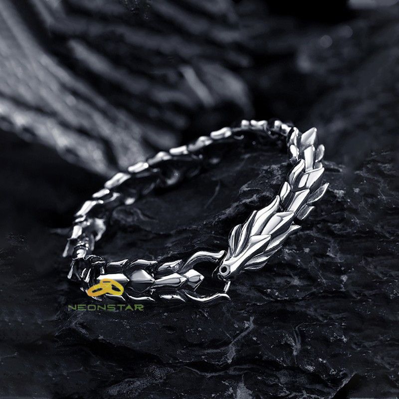 Jewelry 19cm Dragon Silver Bracelet Size ONE SIZE - 7 Thumbnail