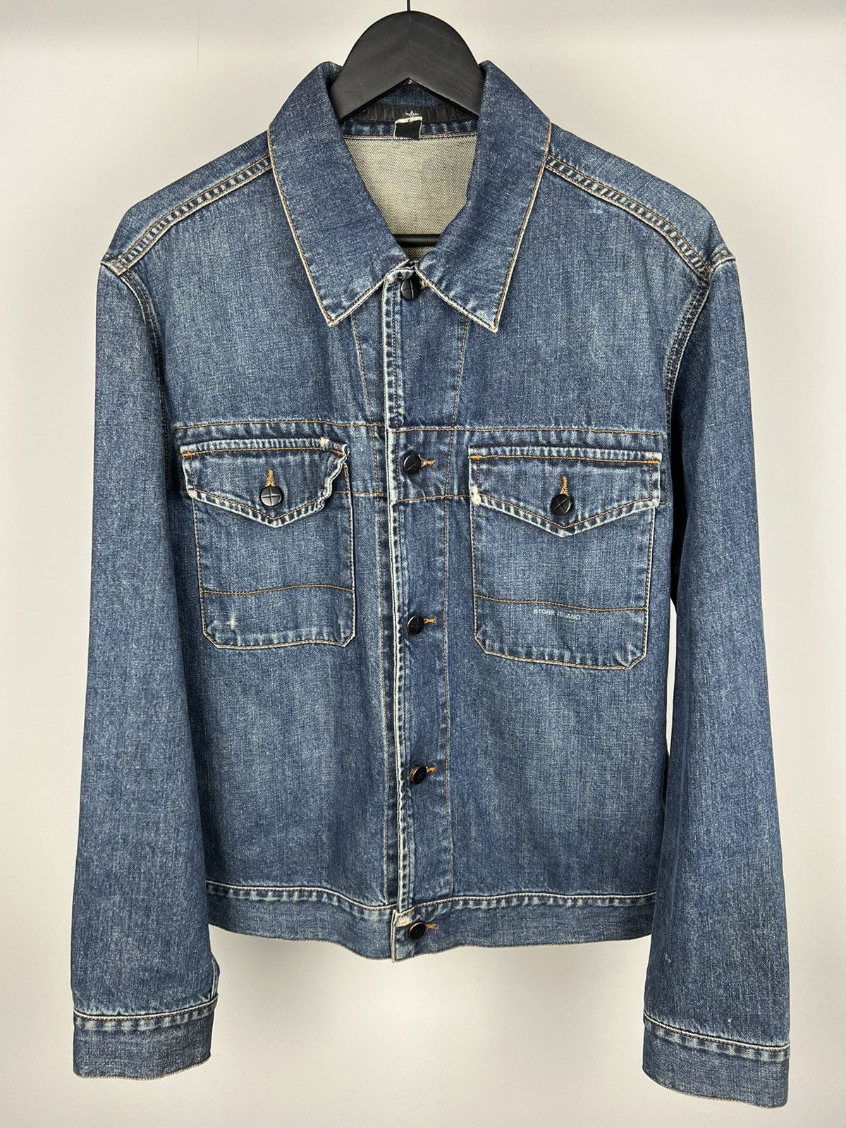 Stone Island Rare vintage denim jeans jacket Stone Island 80-90s | Grailed