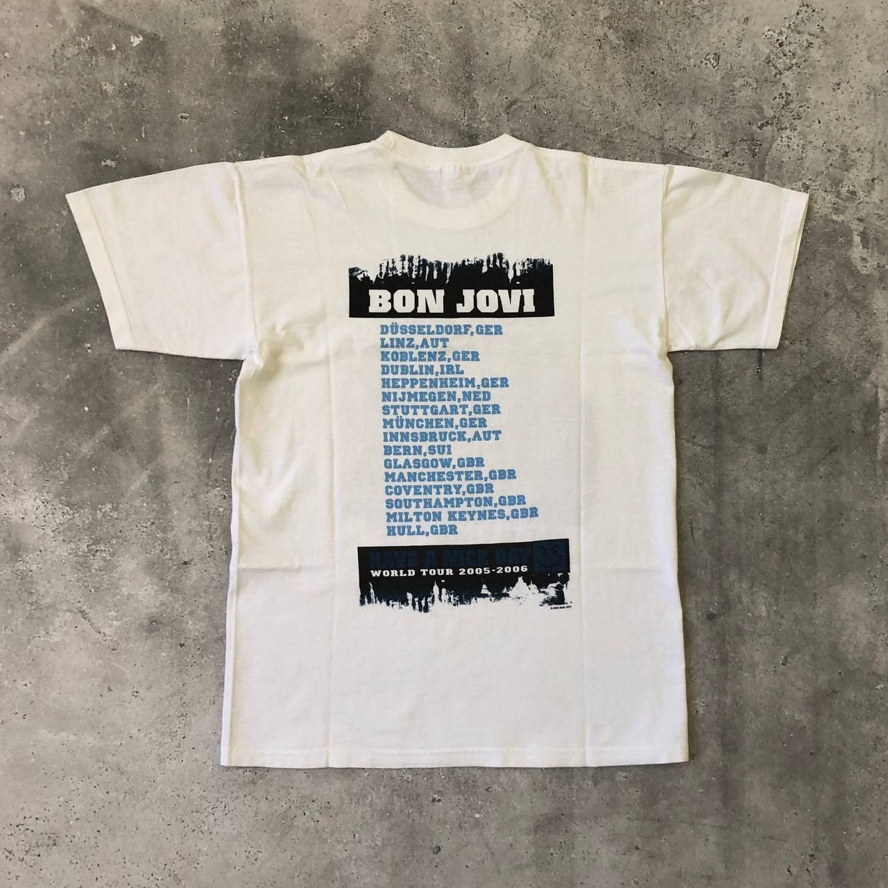 Band Tees Vintage 2005 Bon Jovi World Tour Have A Nice Day T Shirt Size US S / EU 44-46 / 1 - 2 Thumbnail
