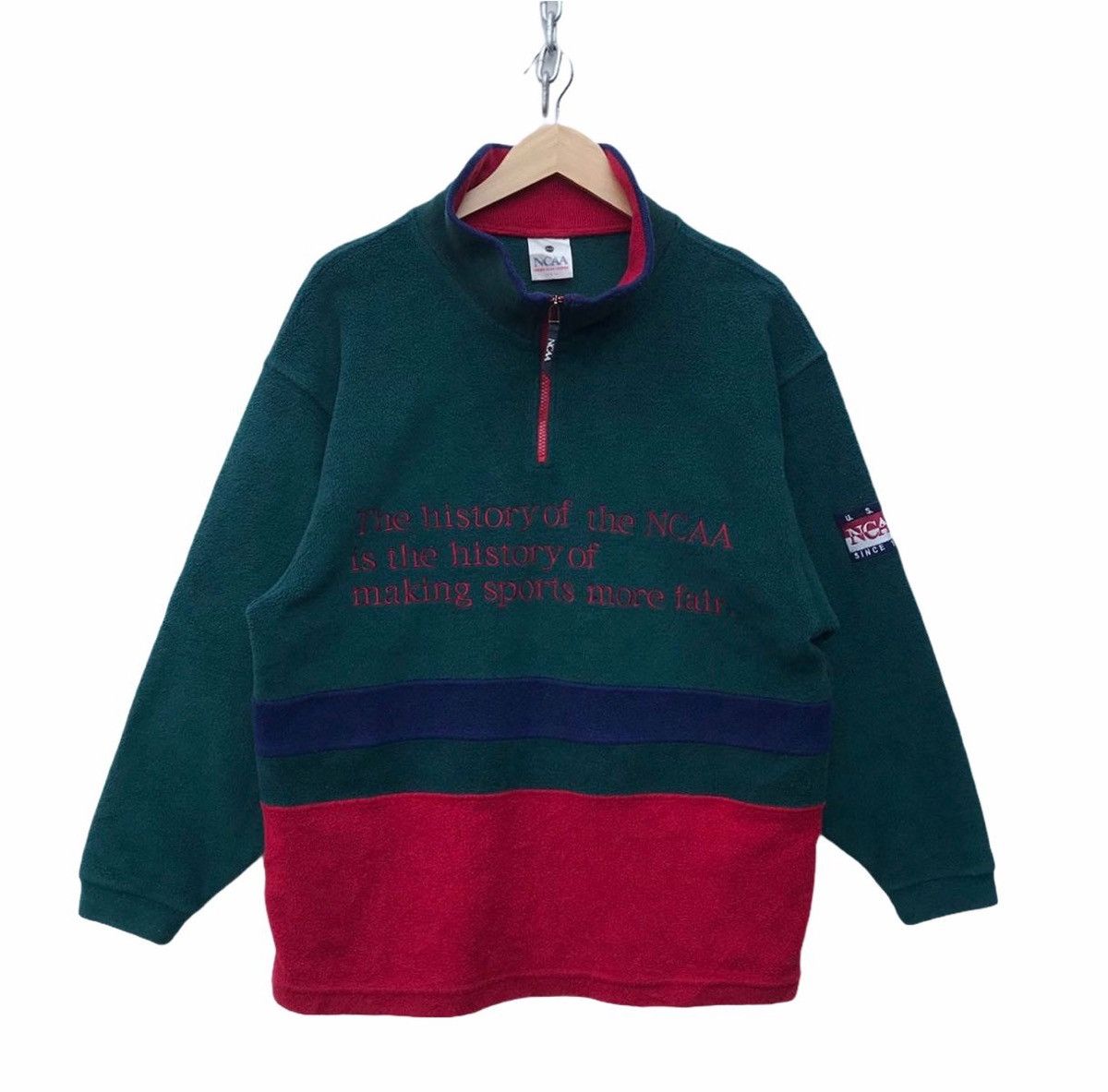 NCAA University College Athletic Colourblock Fleece Sweater