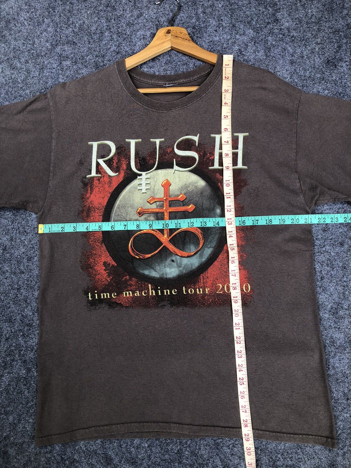 Band Tees SUN FADED🔥Rare🔥Vtg RUSH Band Time Machine Tour Tee Size US XL / EU 56 / 4 - 10 Thumbnail