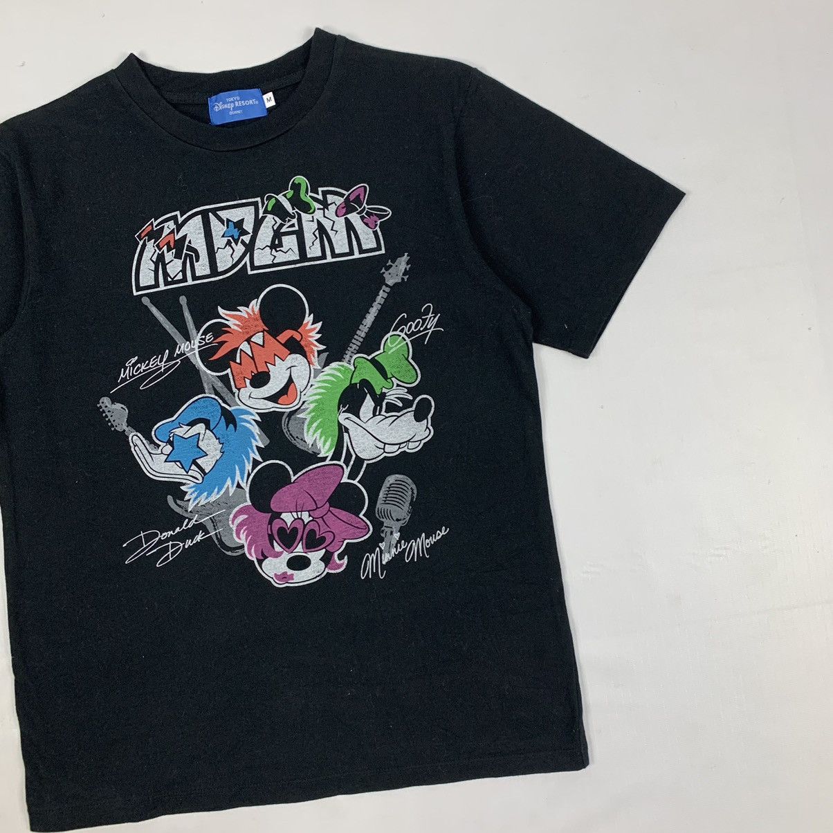Disney Vintage Disney Tokyo Mickey Mouse Parody Kiss Band Tshirt Size US M / EU 48-50 / 2 - 3 Thumbnail