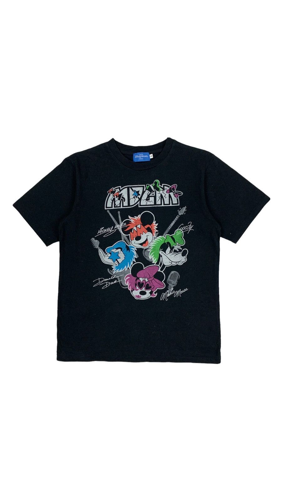 Disney Vintage Disney Tokyo Mickey Mouse Parody Kiss Band Tshirt Size US M / EU 48-50 / 2 - 1 Thumbnail