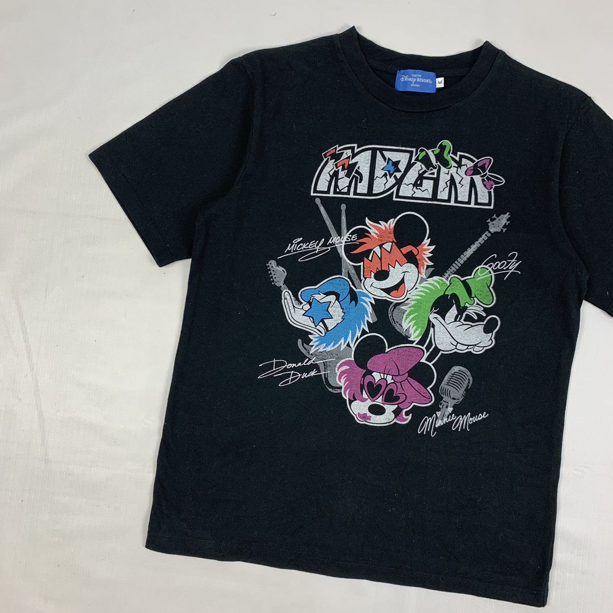 Disney Vintage Disney Tokyo Mickey Mouse Parody Kiss Band Tshirt Size US M / EU 48-50 / 2 - 2 Thumbnail