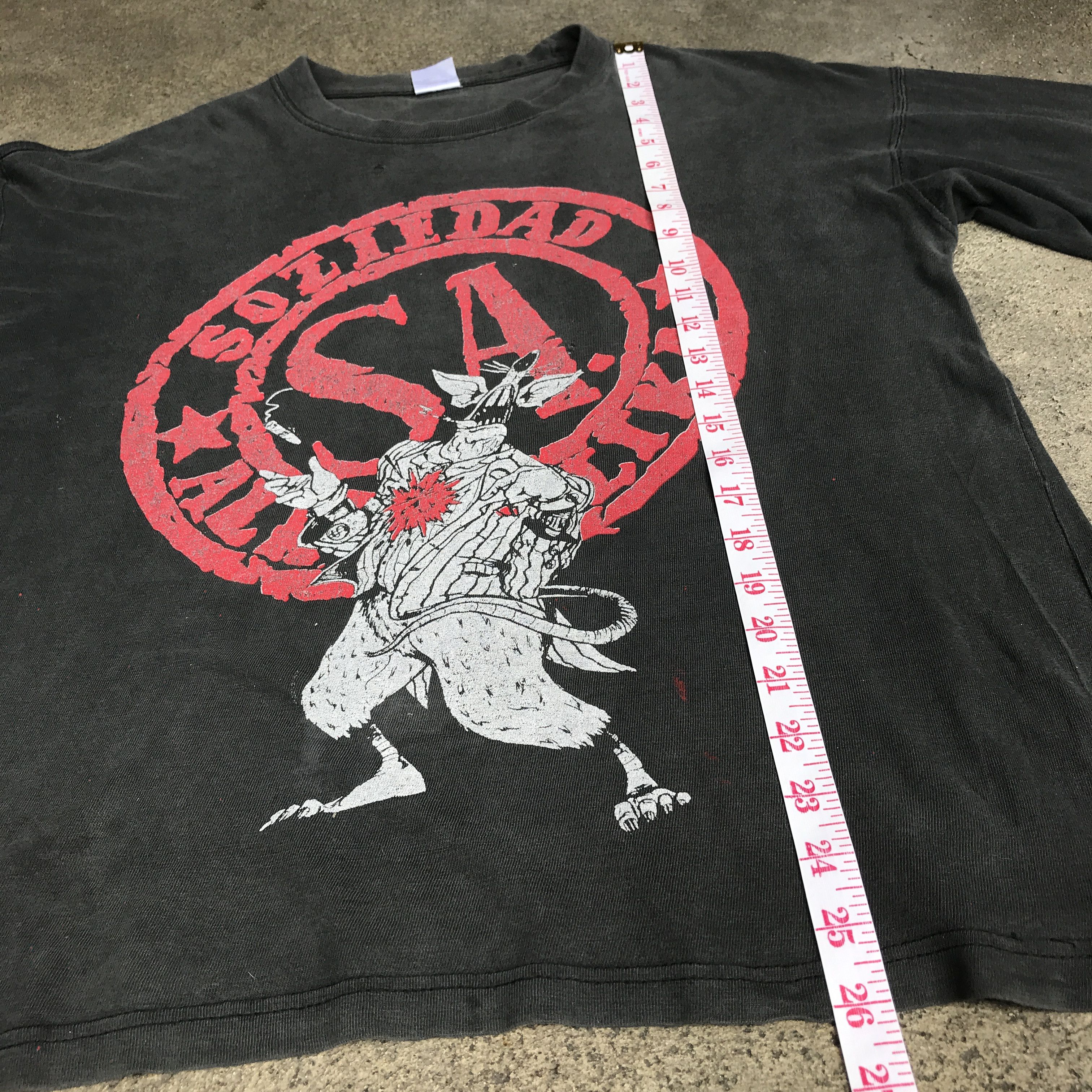 Band Tees × Vintage Vintage Soziedad Alkoholika Hardcore Distressed Faded Spain Size US XL / EU 56 / 4 - 13 Thumbnail