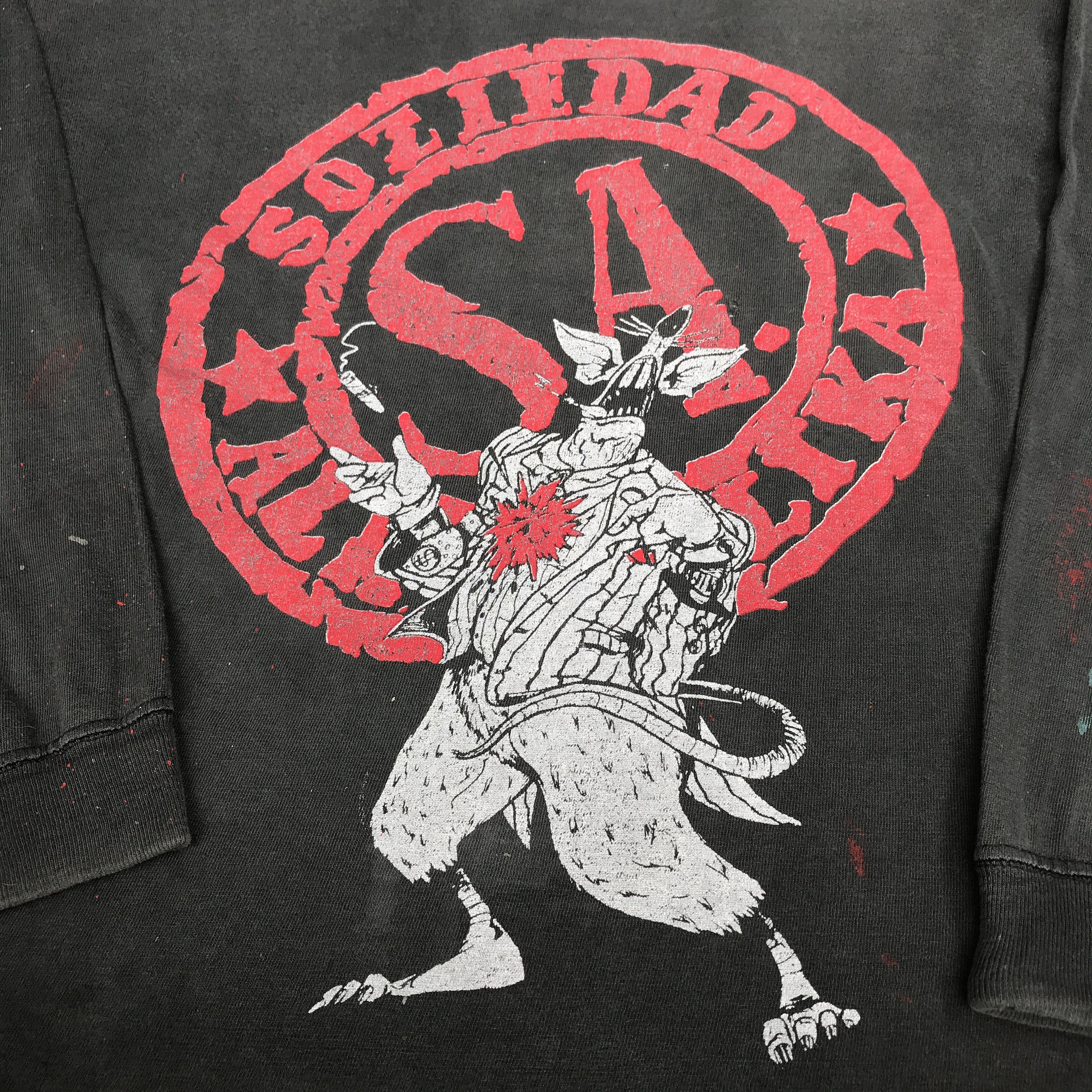 Band Tees × Vintage Vintage Soziedad Alkoholika Hardcore Distressed Faded Spain Size US XL / EU 56 / 4 - 2 Thumbnail