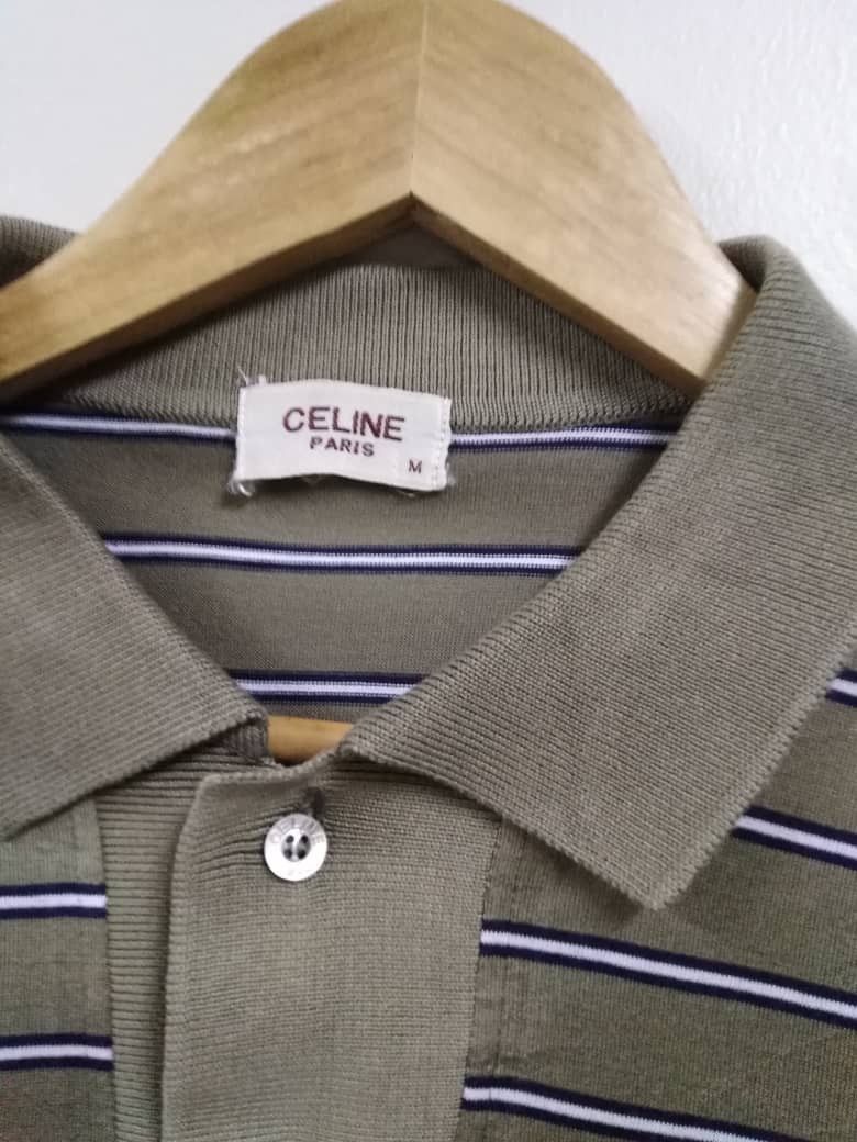 Celine Celine Paris Striped Polos Shirt Size US M / EU 48-50 / 2 - 17 Thumbnail