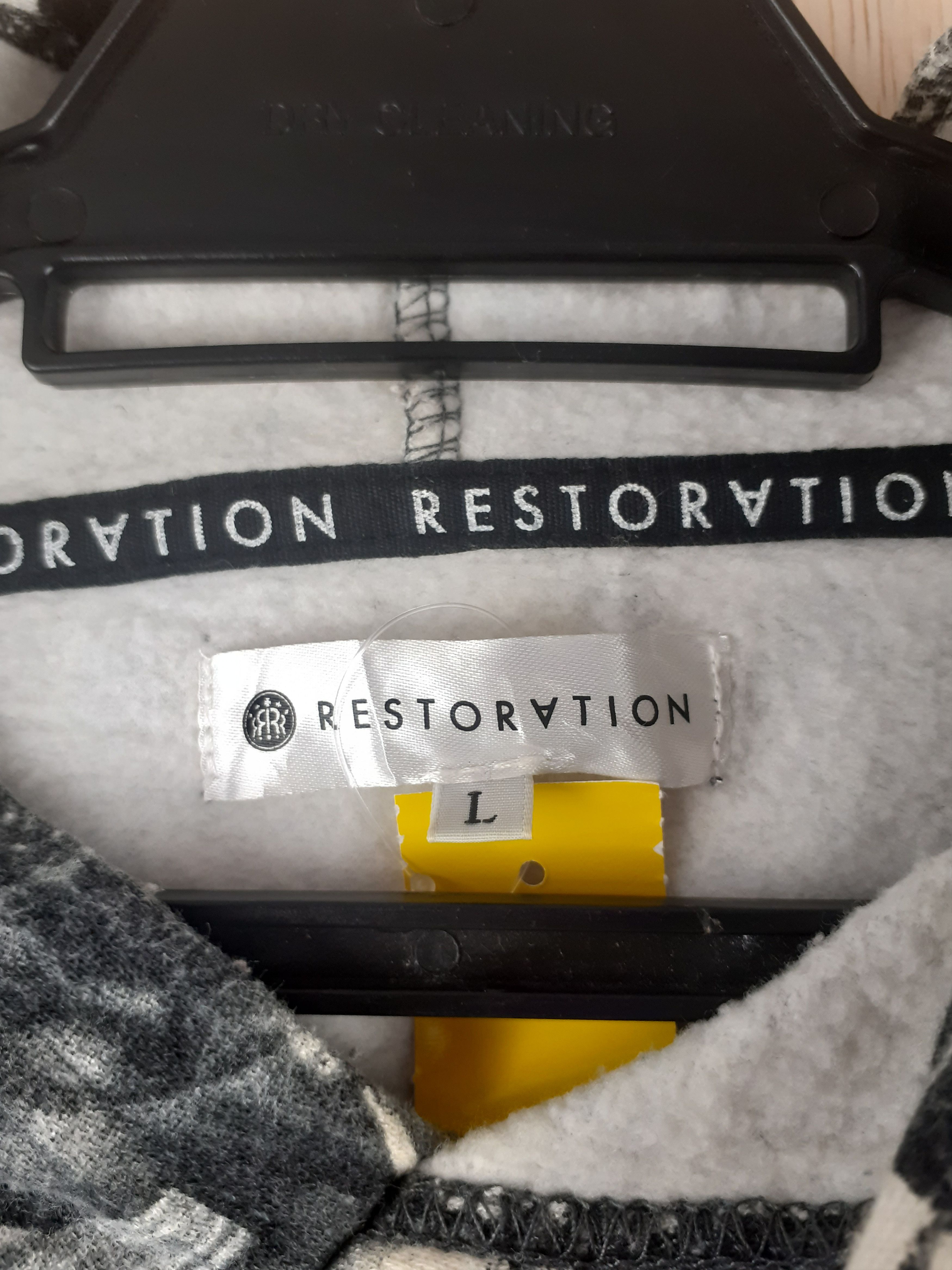 Japanese Brand × Restoration Restoration gray full print hoodie sweater #2787 Size US L / EU 52-54 / 3 - 8 Thumbnail