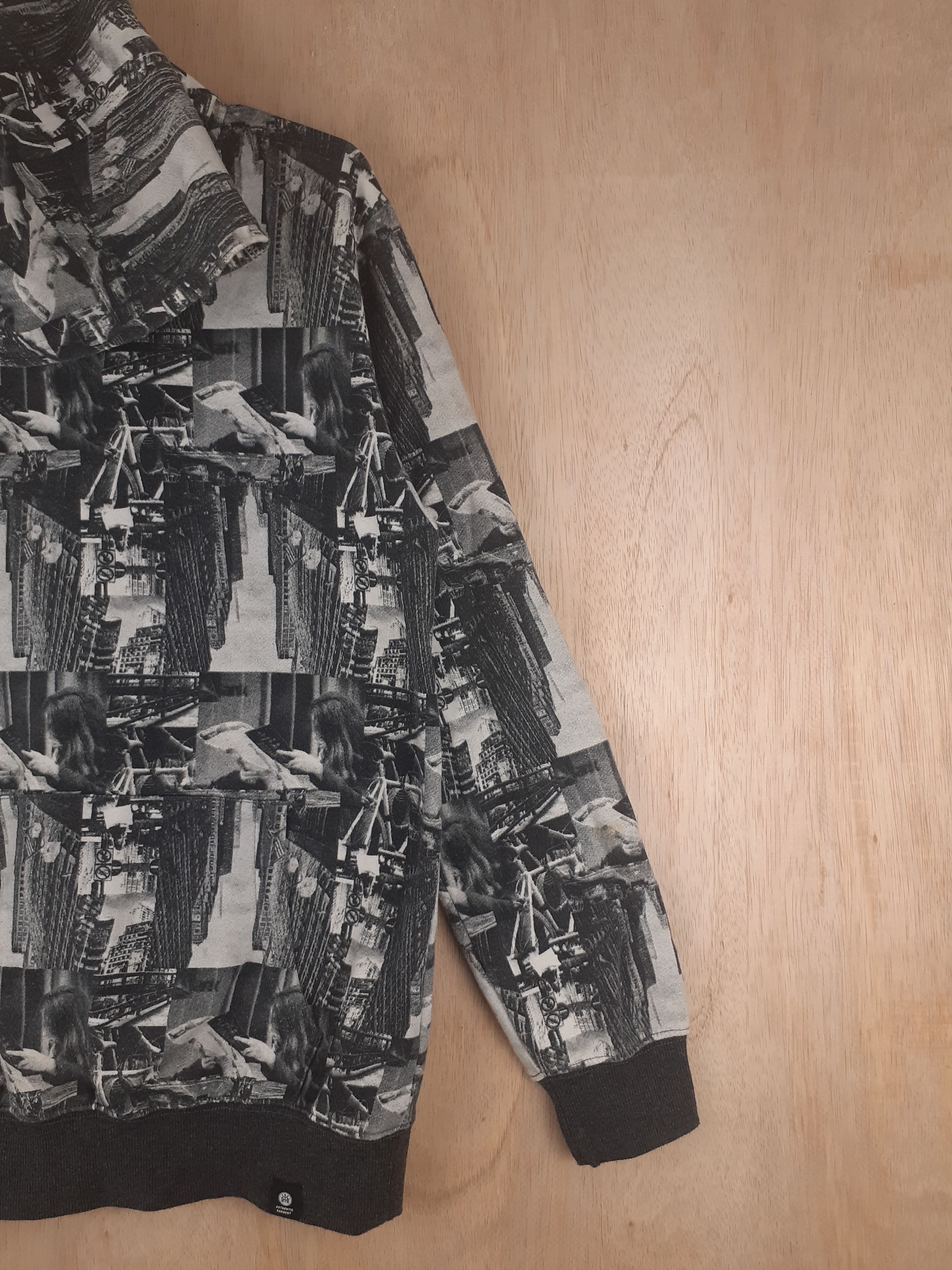 Japanese Brand × Restoration Restoration gray full print hoodie sweater #2787 Size US L / EU 52-54 / 3 - 7 Thumbnail