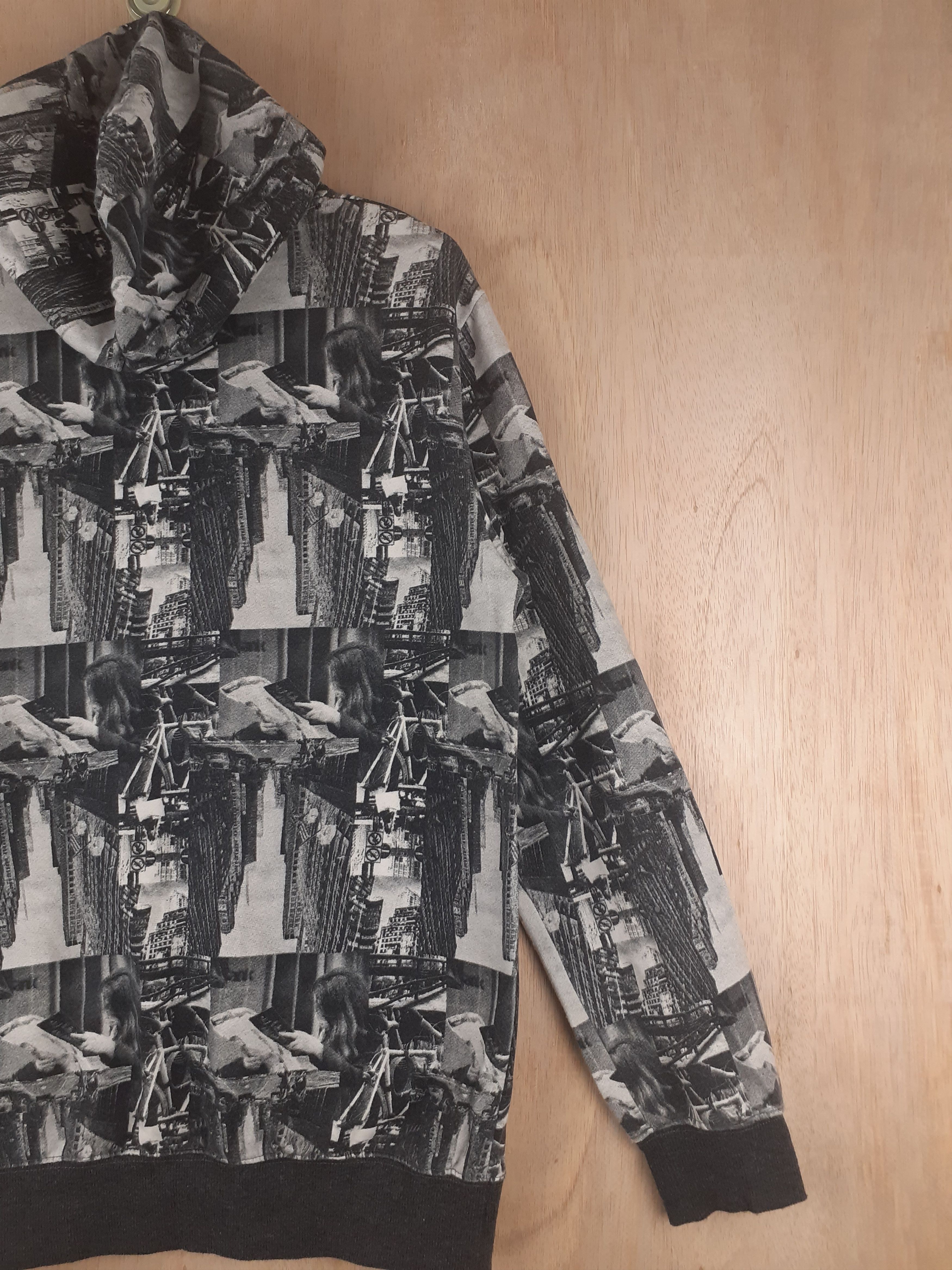 Japanese Brand × Restoration Restoration gray full print hoodie sweater #2787 Size US L / EU 52-54 / 3 - 14 Thumbnail