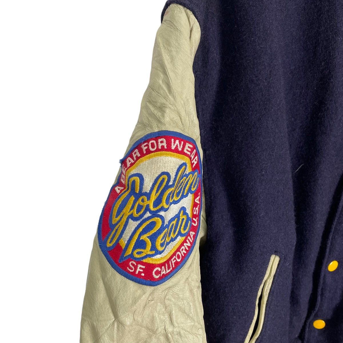 Golden Bear 🔥90s GOLDEN BEAR VARSITY LEATHER JACKET Size US XL / EU 56 / 4 - 5 Thumbnail