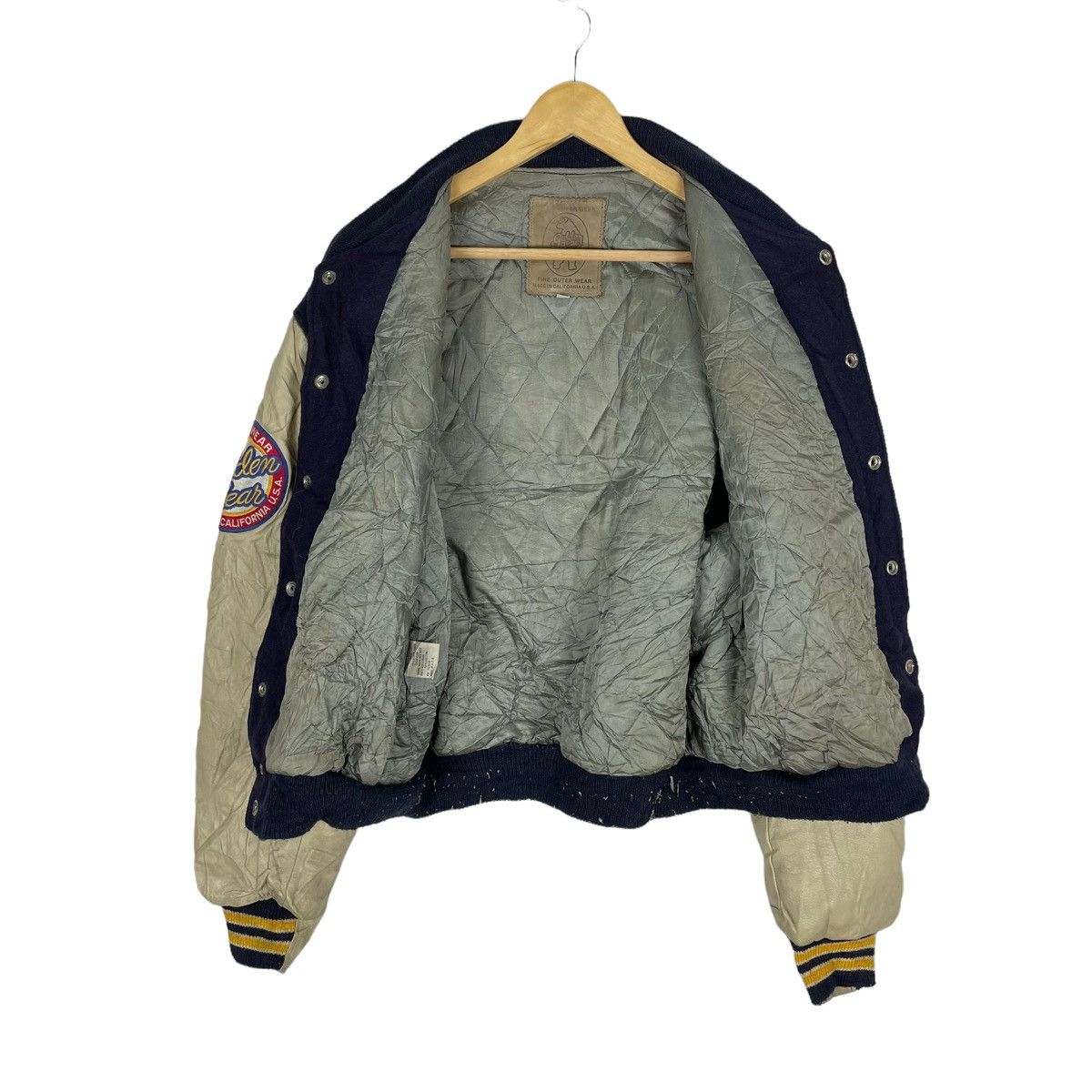 Golden Bear 🔥90s GOLDEN BEAR VARSITY LEATHER JACKET Size US XL / EU 56 / 4 - 8 Thumbnail