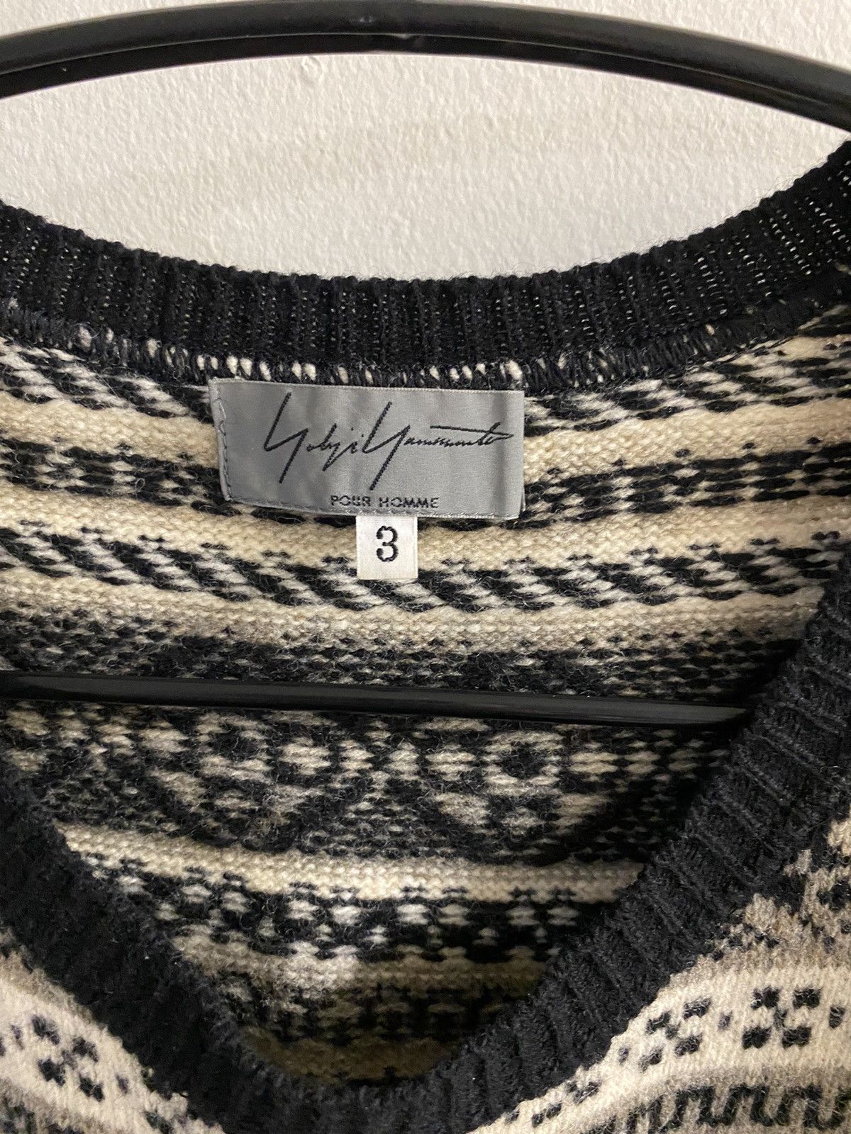 Yohji Yamamoto 07AW YYPH Nordic knit sweater Size US L / EU 52-54 / 3 - 3 Thumbnail