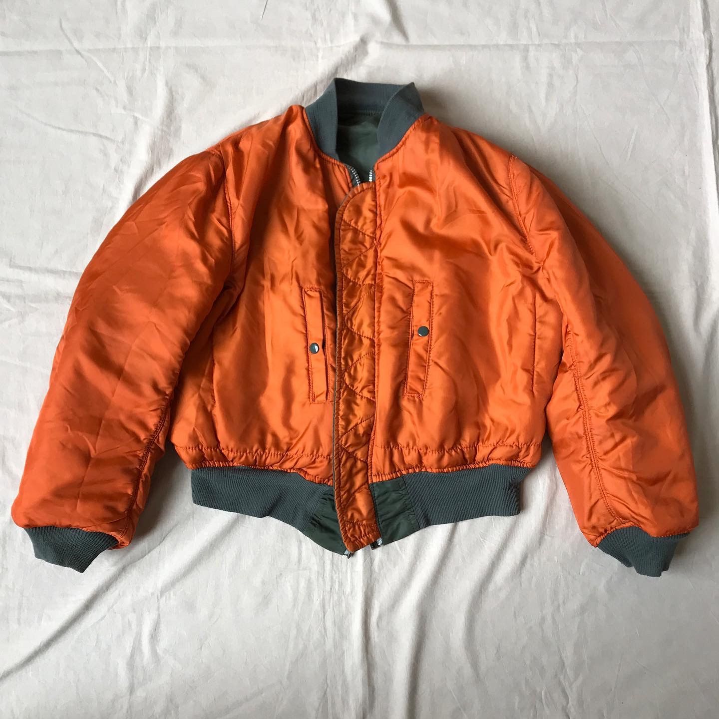 Alpha Industries × Vintage Vintage Alpha Industries MA-1 Bomber Flight Jacket Size US S / EU 44-46 / 1 - 3 Thumbnail