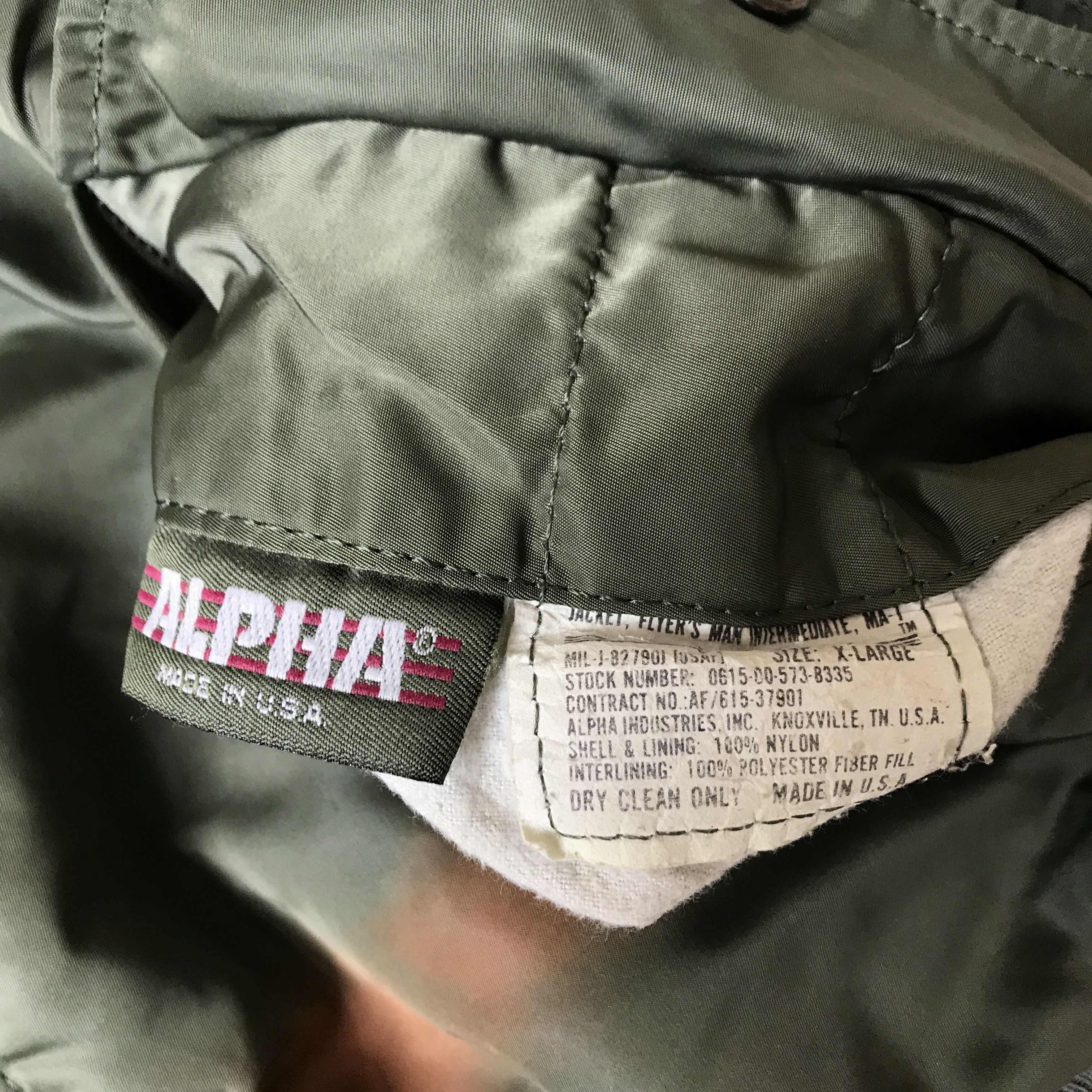 Alpha Industries × Vintage Vintage Alpha Industries MA-1 Bomber Flight Jacket Size US S / EU 44-46 / 1 - 11 Thumbnail