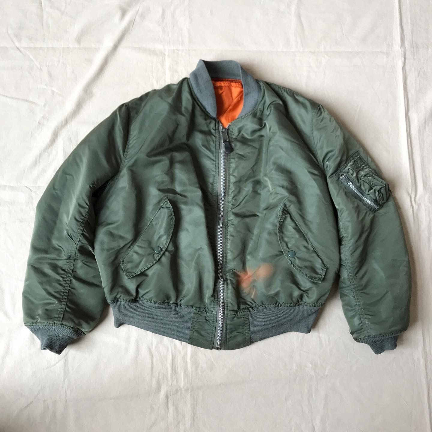 Alpha Industries × Vintage Vintage Alpha Industries MA-1 Bomber Flight Jacket Size US S / EU 44-46 / 1 - 2 Thumbnail