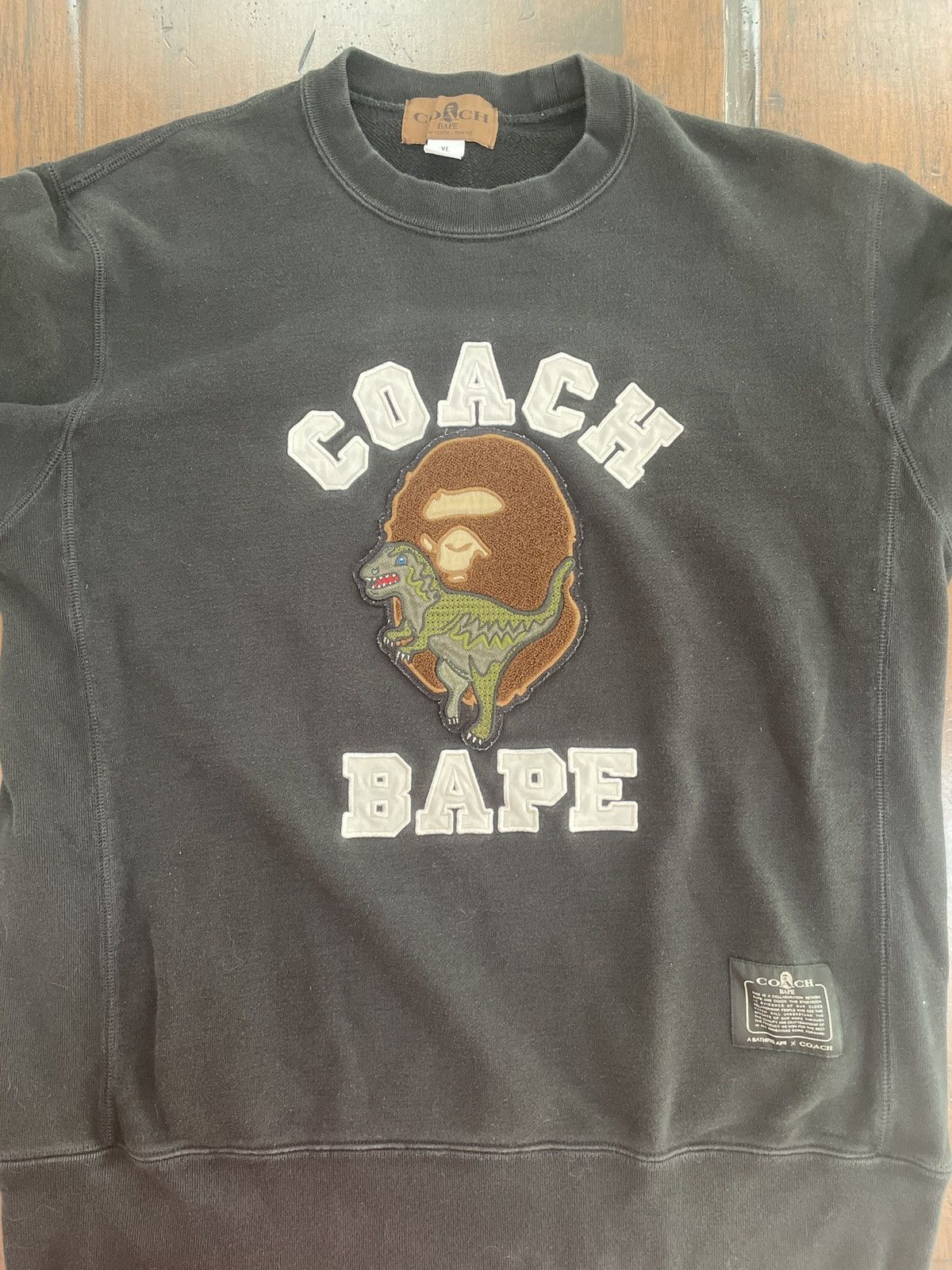 Bape × Coach Coach Bape Dinosaur Bape Crewneck | Grailed