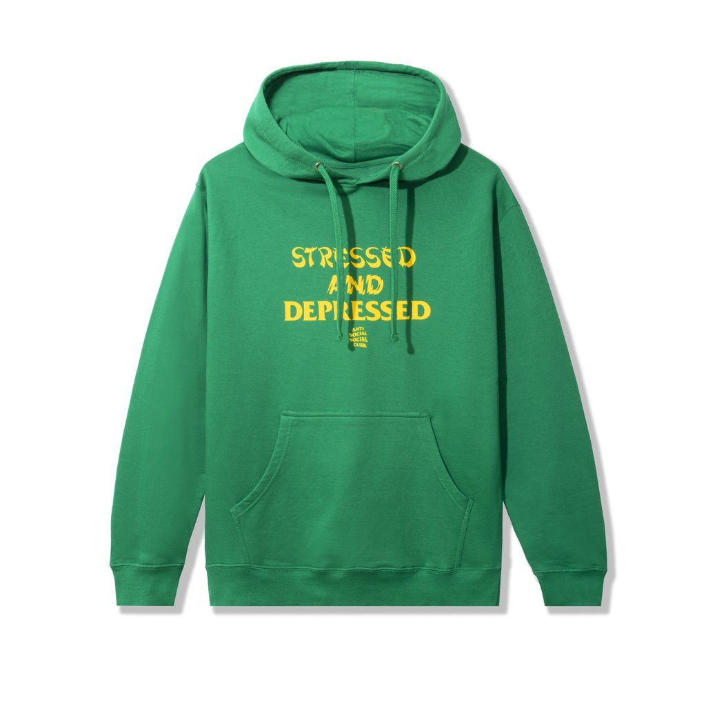 DS Yellow Stressed and Depressed S&D By ASSC Green Hoodie