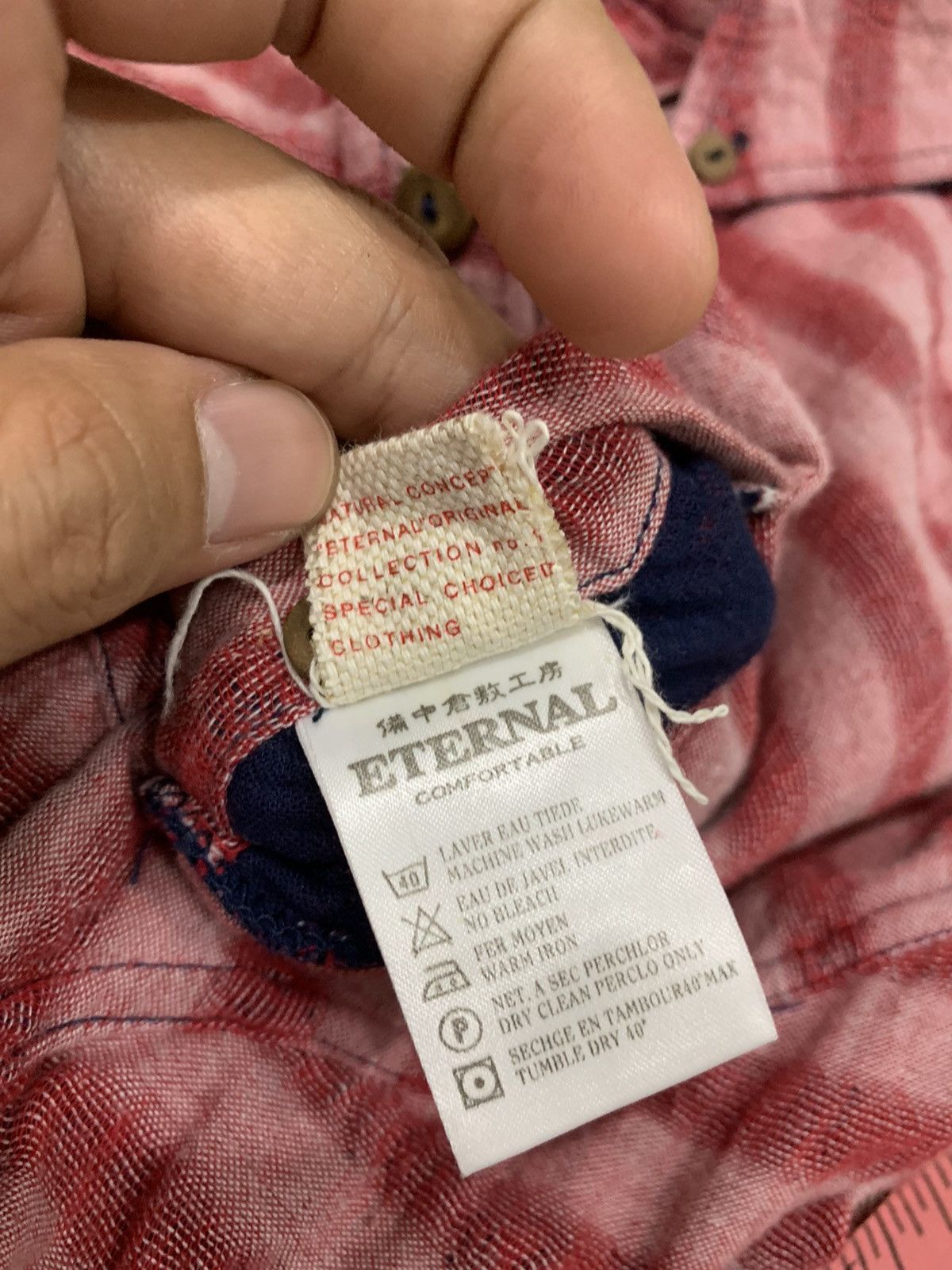 Eternal × Vintage ETERNAL SASHIKO INDIGO JAPAN REVERSIBLE BUTTON UP SHIRT Size US L / EU 52-54 / 3 - 9 Thumbnail