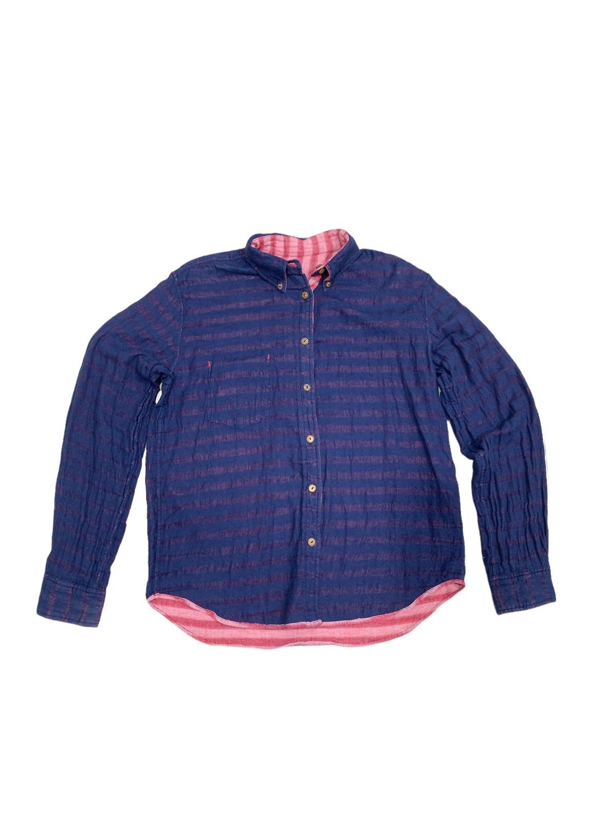 Eternal × Vintage ETERNAL SASHIKO INDIGO JAPAN REVERSIBLE BUTTON UP SHIRT Size US L / EU 52-54 / 3 - 1 Thumbnail