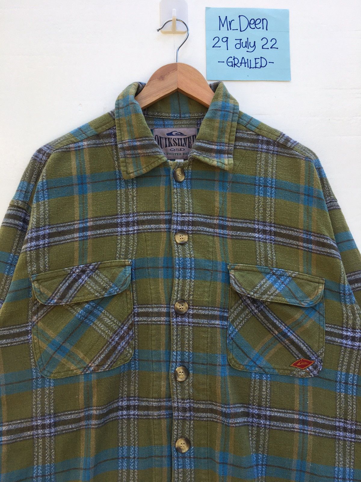 Quiksilver Rare Vintage Quiksilver Flannel Shirt Size US L / EU 52-54 / 3 - 5 Thumbnail