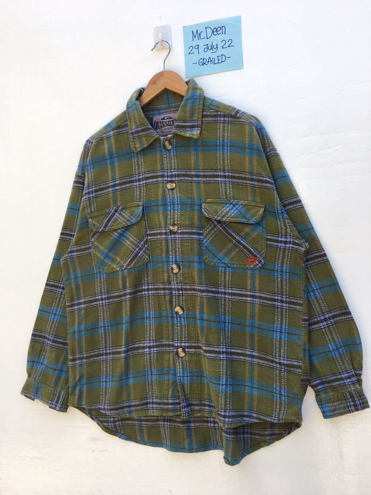 Quiksilver Rare Vintage Quiksilver Flannel Shirt Size US L / EU 52-54 / 3 - 3 Thumbnail