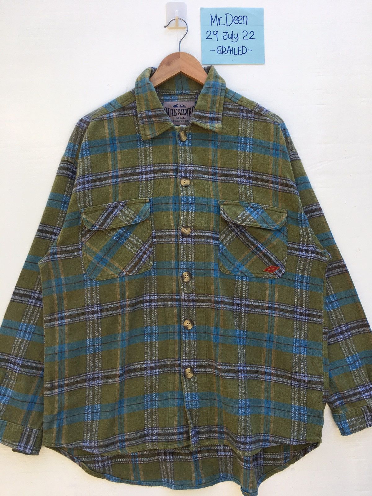Quiksilver Rare Vintage Quiksilver Flannel Shirt Size US L / EU 52-54 / 3 - 4 Thumbnail