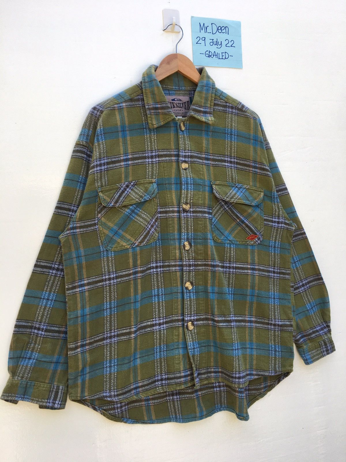Quiksilver Rare Vintage Quiksilver Flannel Shirt Size US L / EU 52-54 / 3 - 2 Thumbnail