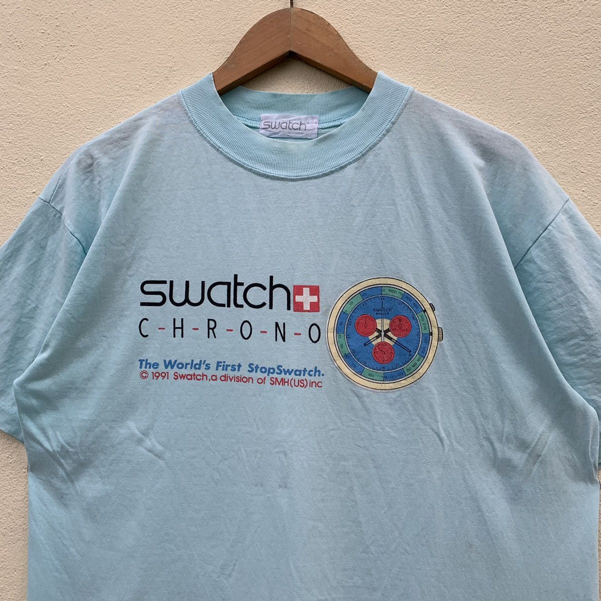 Swatch × Vintage Vintage SWATCH SWISS CHRONO 1991 t-shirt Size US L / EU 52-54 / 3 - 2 Thumbnail