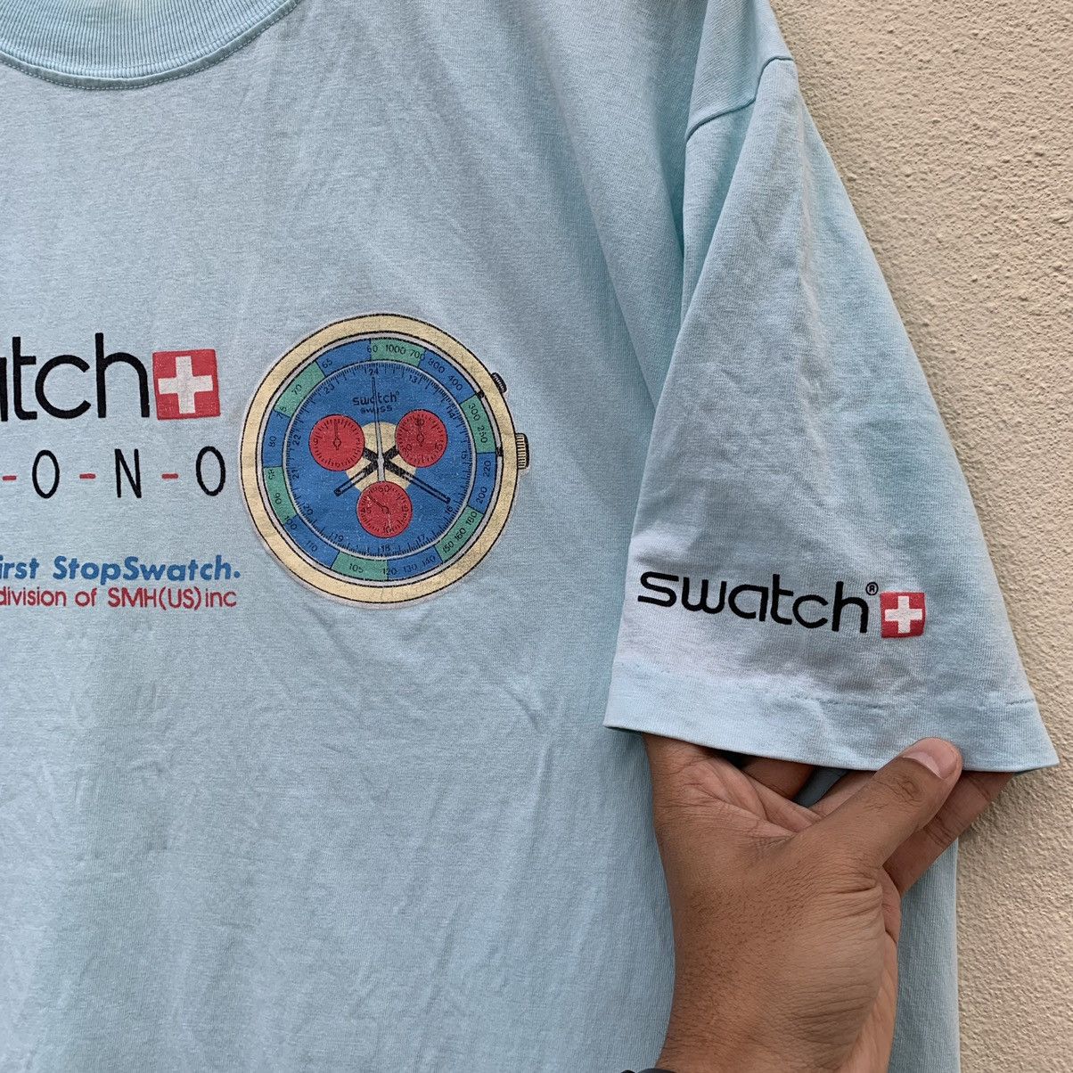 Swatch × Vintage Vintage SWATCH SWISS CHRONO 1991 t-shirt Size US L / EU 52-54 / 3 - 9 Thumbnail