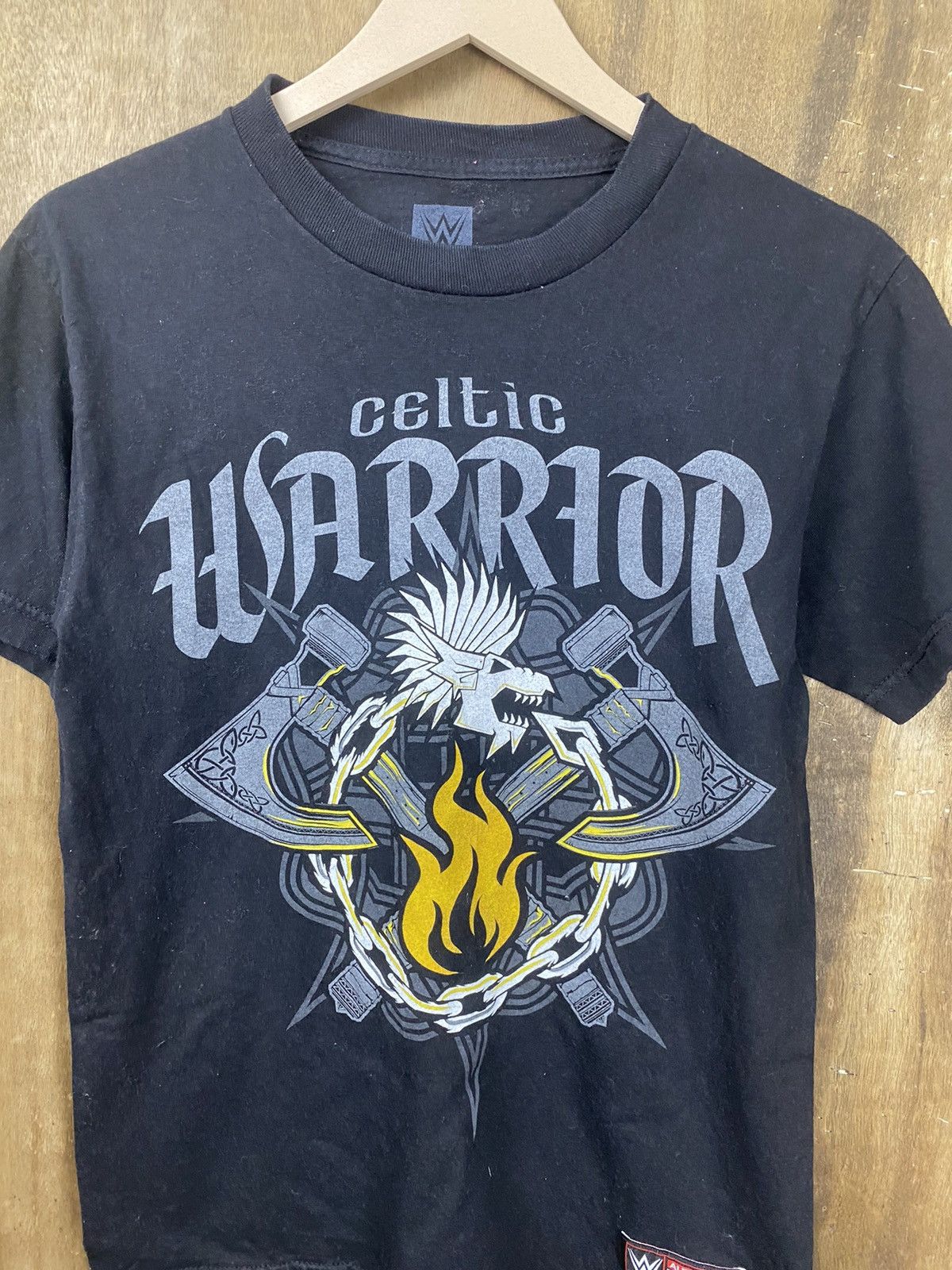WWE × WWF Celtic Warrior wwe wwf tee #Z109 Size US S / EU 44-46 / 1 - 6 Thumbnail