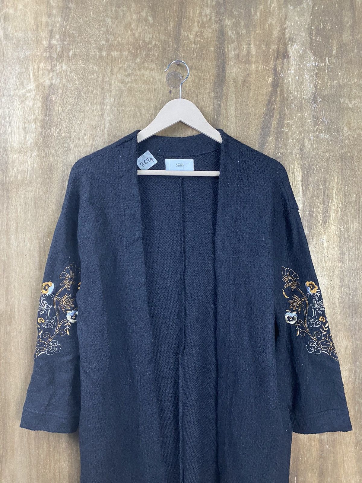 Homespun Knitwear Azul embroidered cardigan black Knitwear #3674 Size US M / EU 48-50 / 2 - 2 Thumbnail