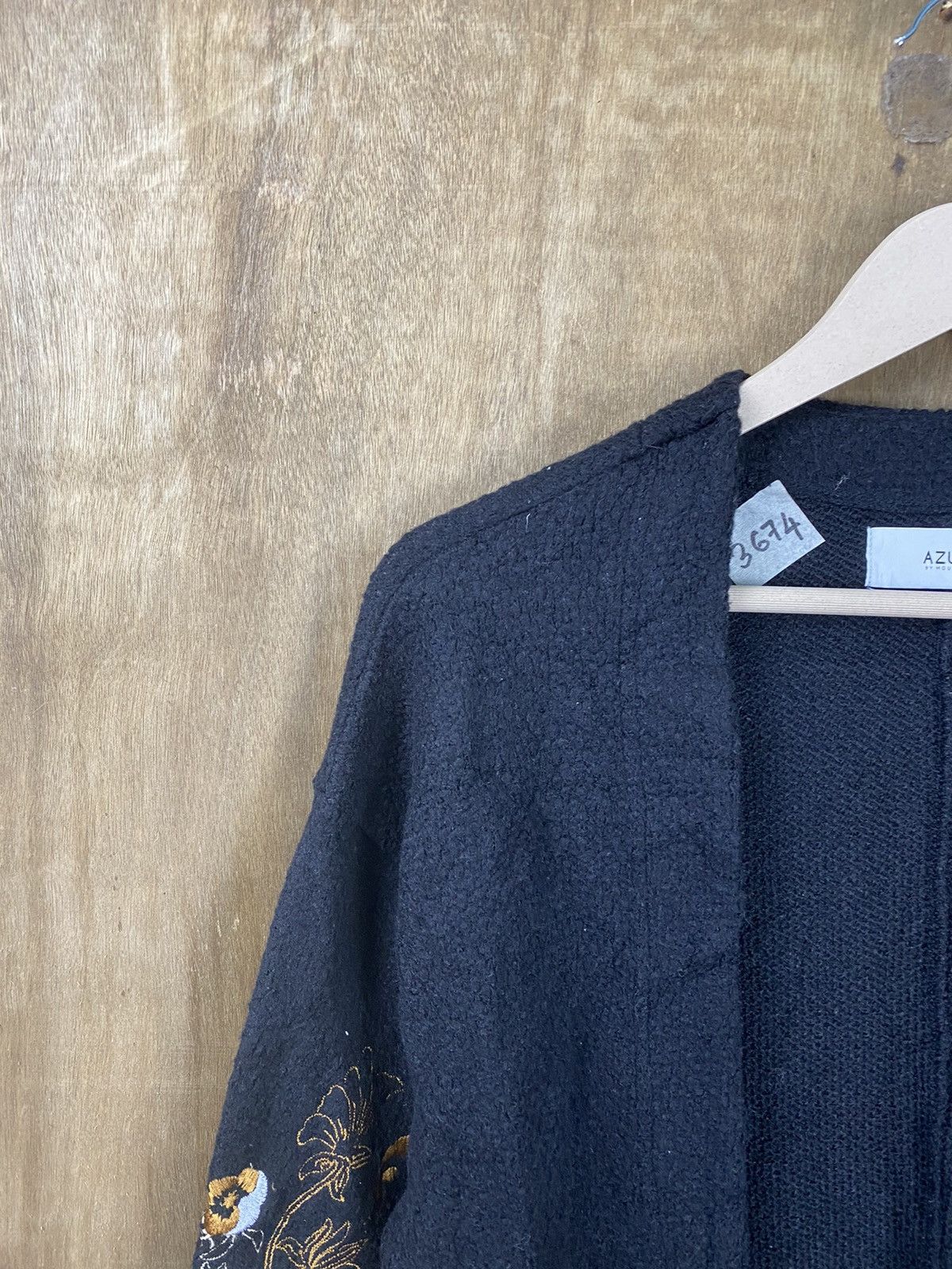 Homespun Knitwear Azul embroidered cardigan black Knitwear #3674 Size US M / EU 48-50 / 2 - 4 Thumbnail