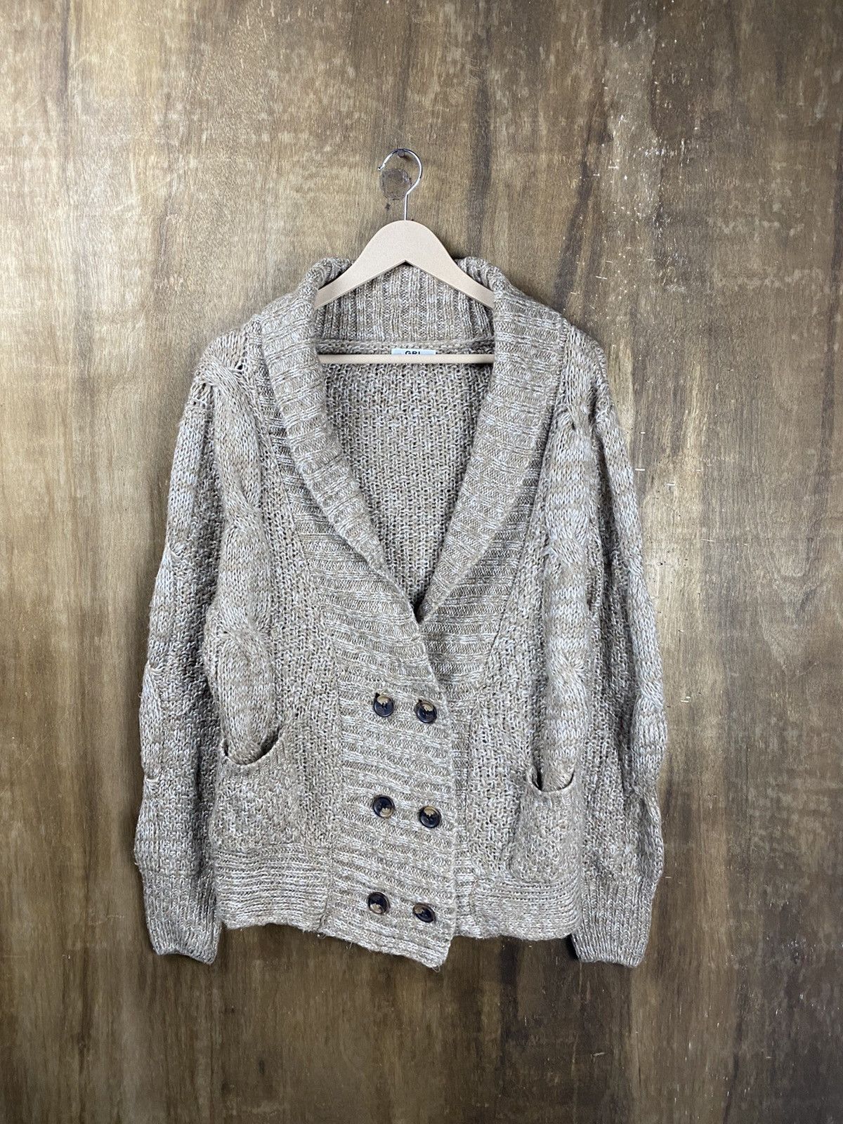Homespun Knitwear Grl japan brown cardigan Knitwear #Z081 Size US M / EU 48-50 / 2 - 1 Thumbnail