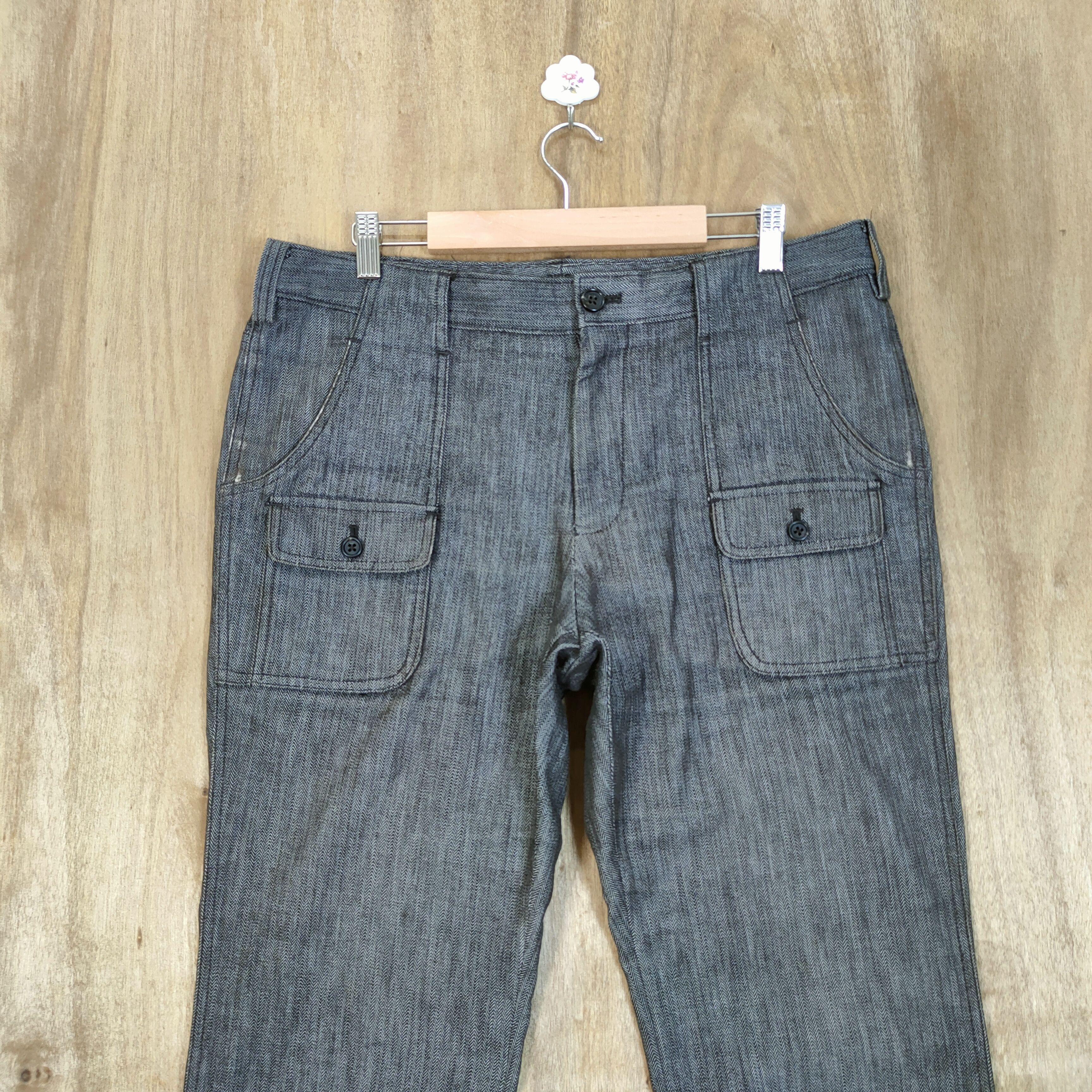 Japanese Brand THE SUIT COMPANY FLARE BUSH PANTS Size US 34 / EU 50 - 2 Thumbnail