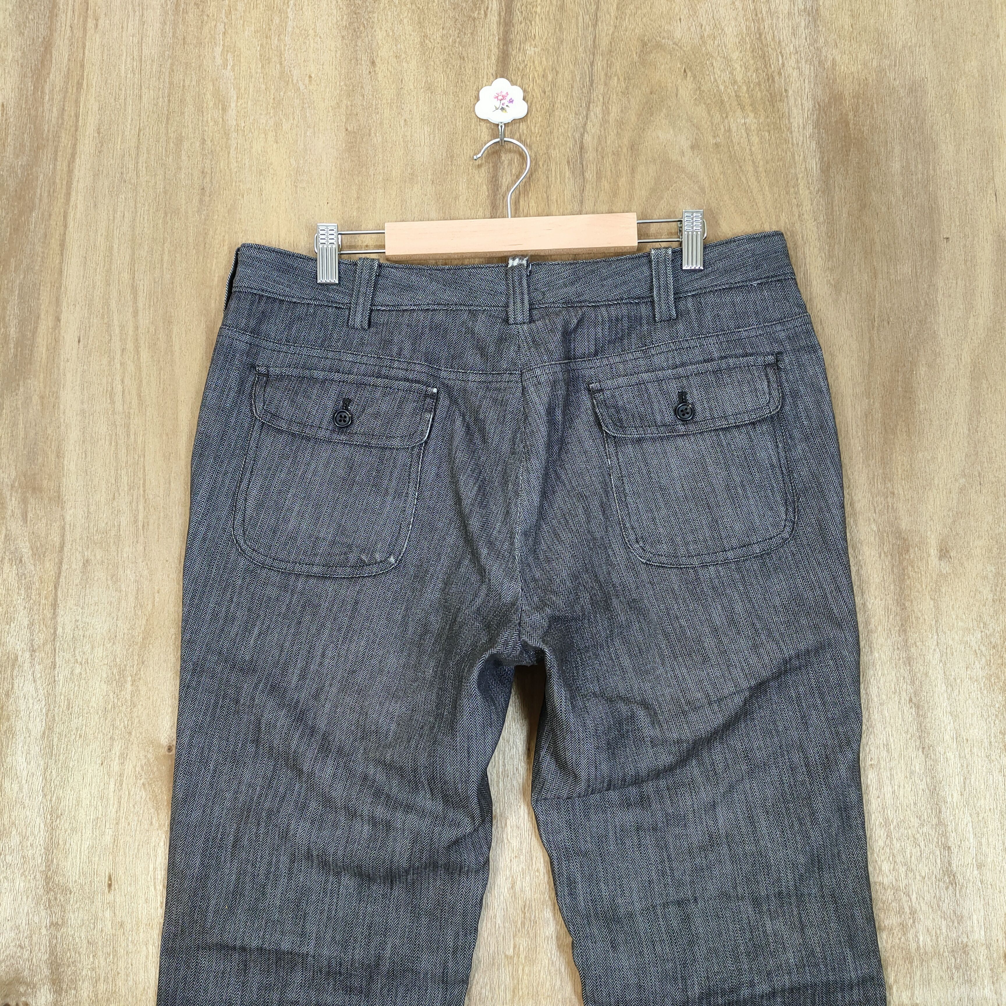 Japanese Brand THE SUIT COMPANY FLARE BUSH PANTS Size US 34 / EU 50 - 5 Thumbnail