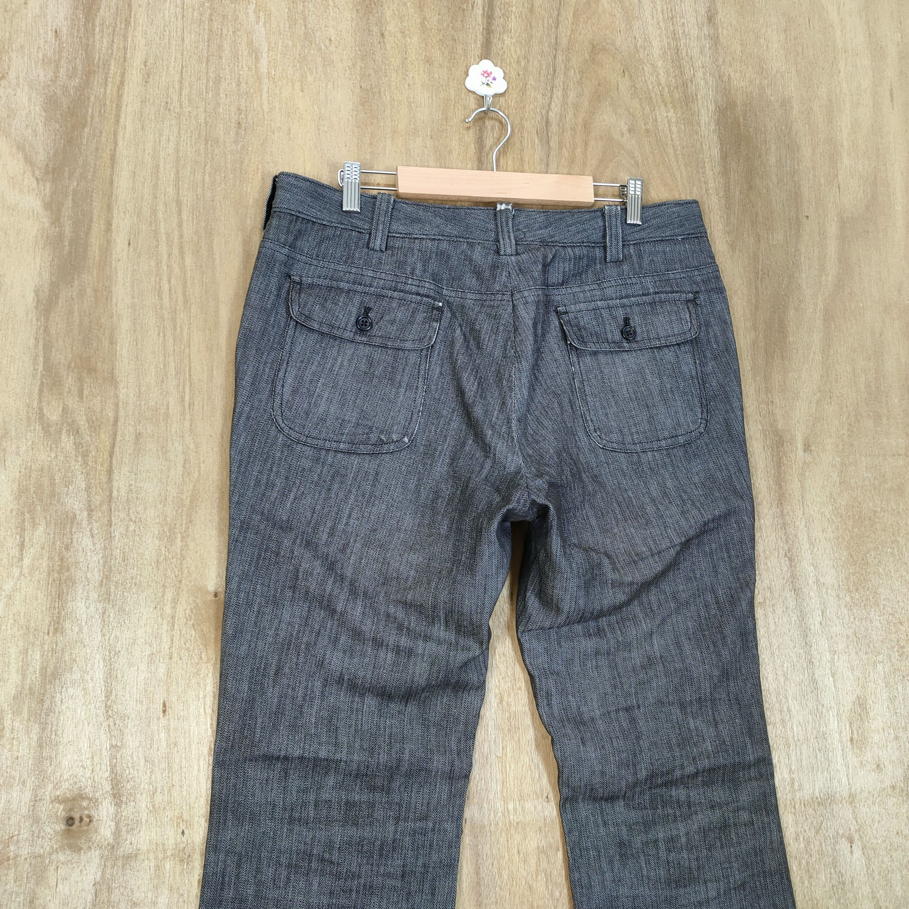Japanese Brand THE SUIT COMPANY FLARE BUSH PANTS Size US 34 / EU 50 - 7 Thumbnail
