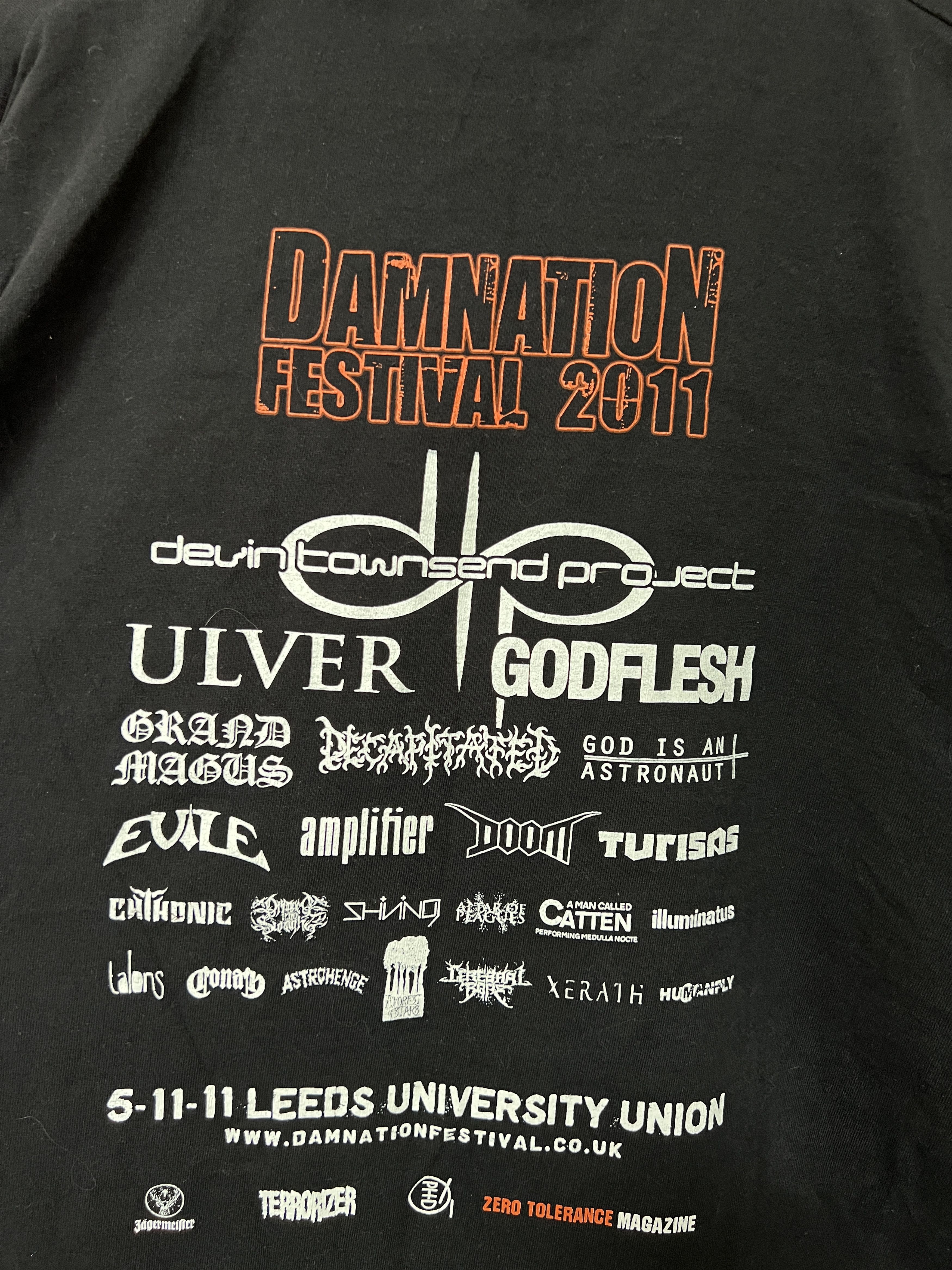 Band Tees Vintage 2011 Damnation Festival Ulver Godflash Evile T-shirt Size US XXL / EU 58 / 5 - 13 Thumbnail
