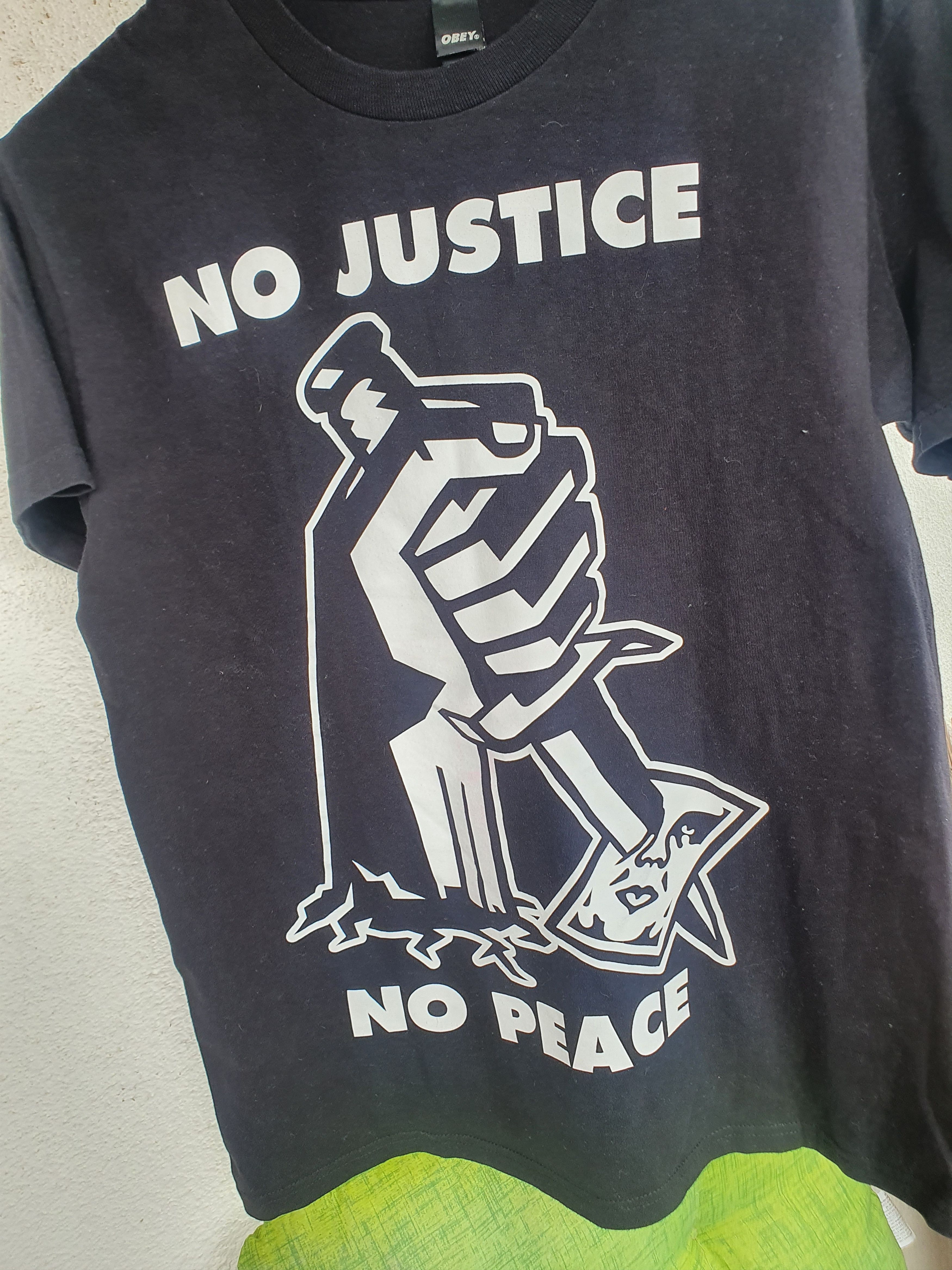 Obey Obey No Justic No Peace SWAG tee,sz M Size US M / EU 48-50 / 2 - 4 Thumbnail