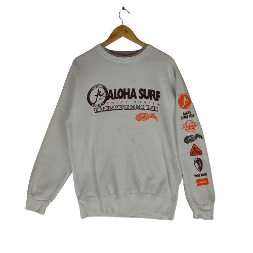 image of Sun Surf Aloha Surf Australia Big Printed Sleeve Logo Sweatshirt, Men's (Size Medium)