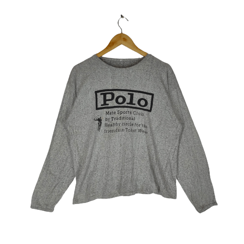 POLO BIG LOGO Printed Light Knit Pullover Jumper Sweatshirt