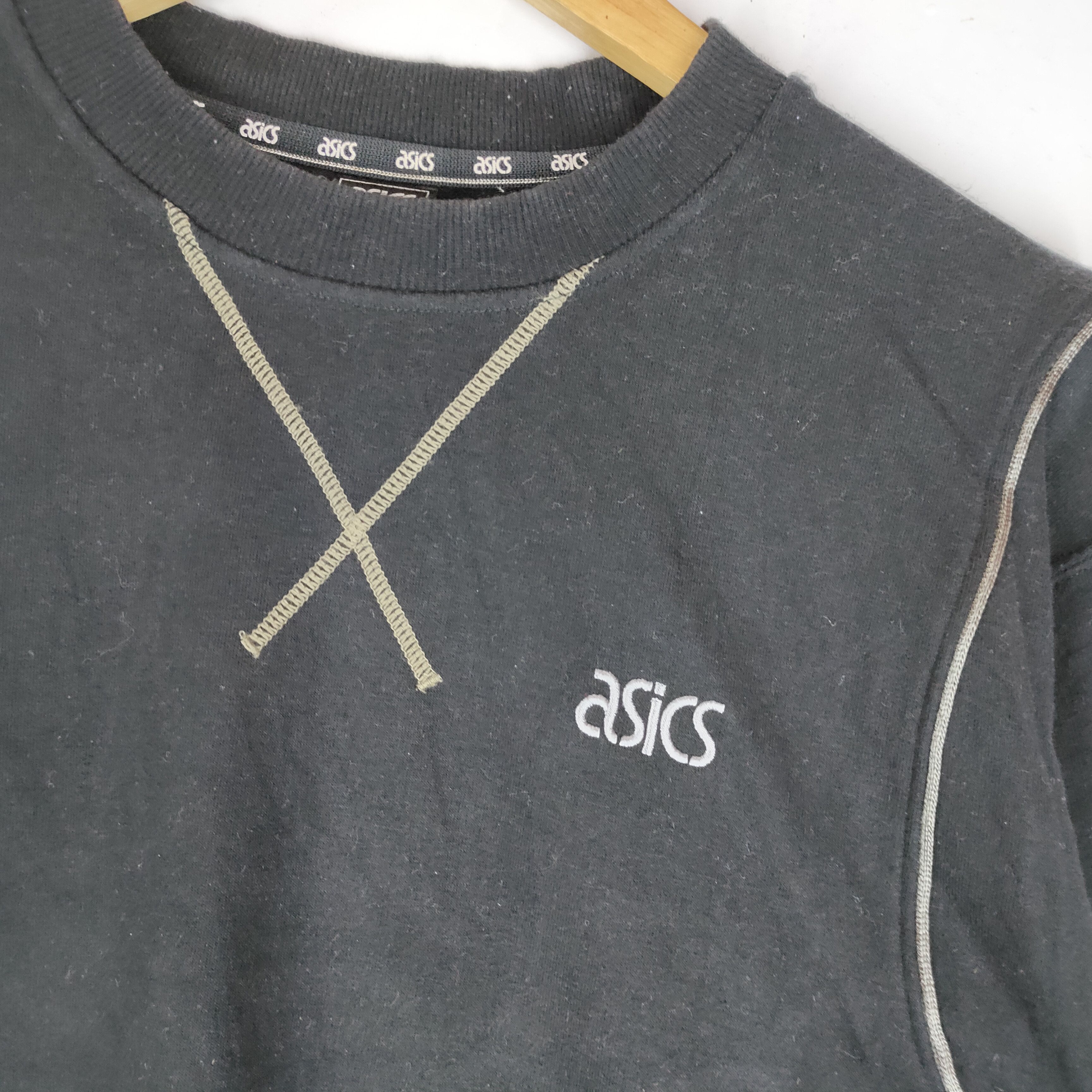 Asics ASICS Embroidery Spellout Design Crewneck Sweatshirt Size US M / EU 48-50 / 2 - 2 Thumbnail