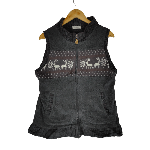 LACIFONELLI DEER Knit Design Sleeveless Vest