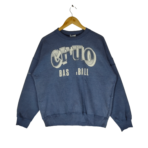 Champion × Vintage Vintage CHUO BASEBALL CHAMPION Spell Out Baggy Sweatshirt Size US L / EU 52-54 / 3 - 1 Thumbnail