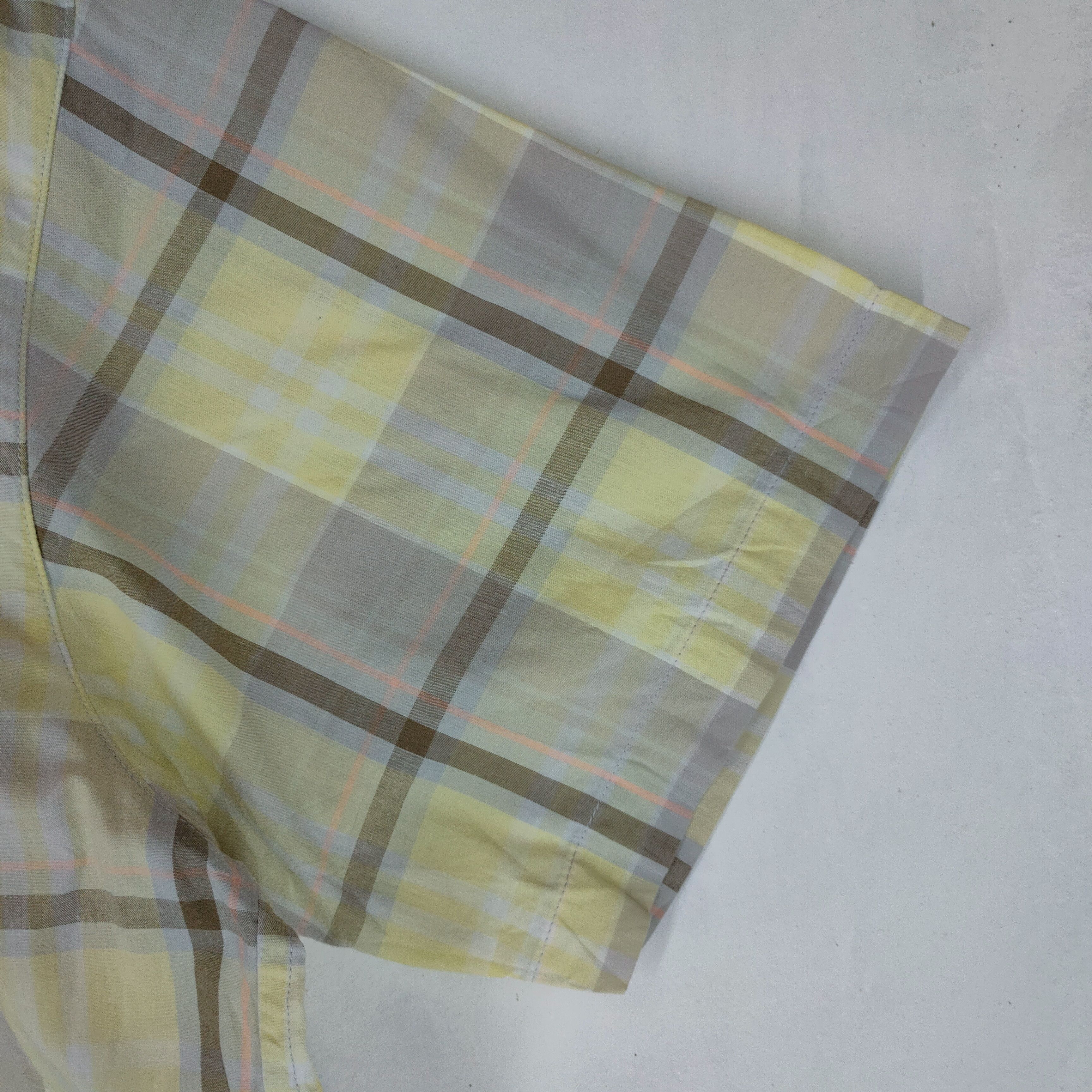 Japanese Brand Vintage YAMAHA GOLF Half Button Grid Pattern Shirt Size US L / EU 52-54 / 3 - 5 Thumbnail