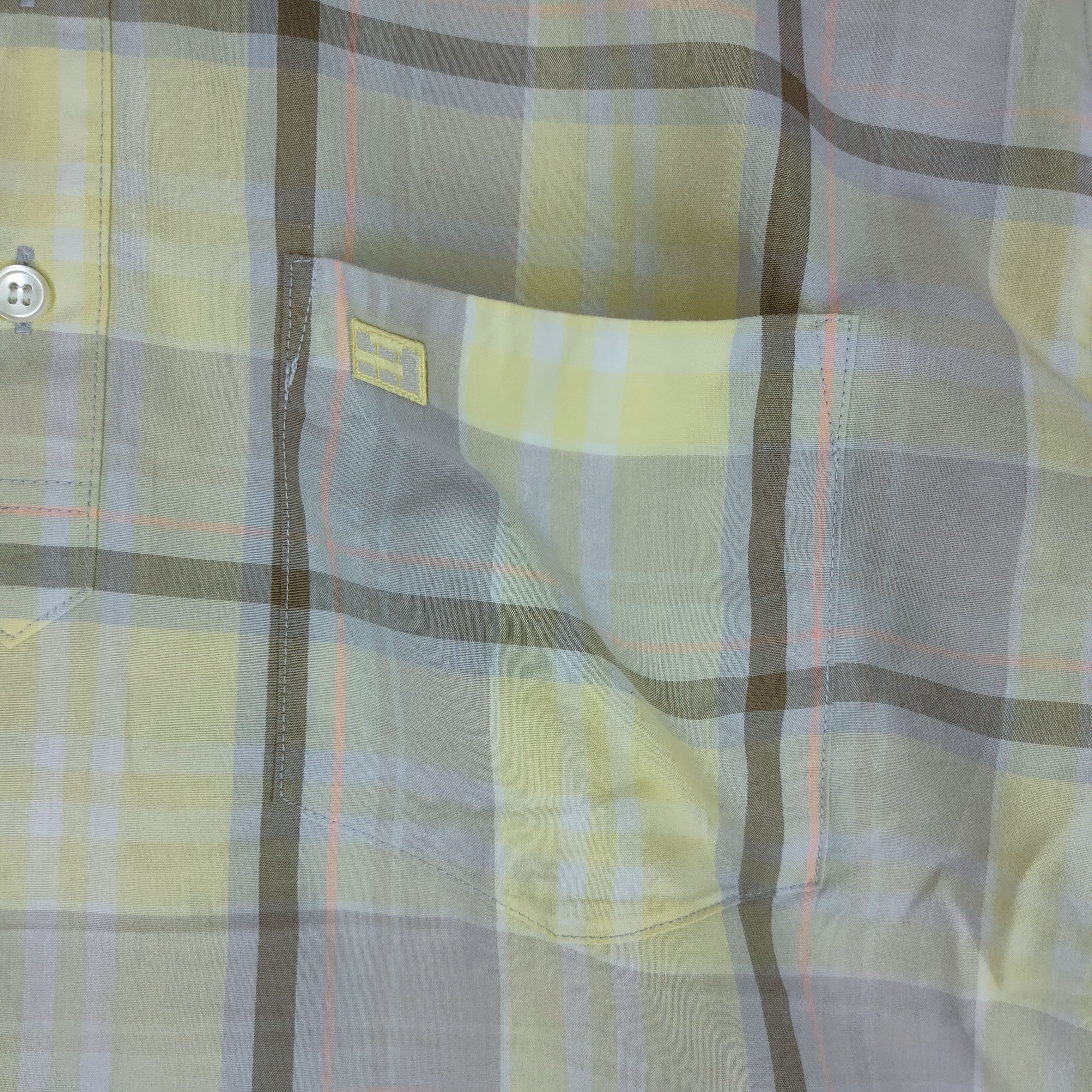 Japanese Brand Vintage YAMAHA GOLF Half Button Grid Pattern Shirt Size US L / EU 52-54 / 3 - 3 Thumbnail