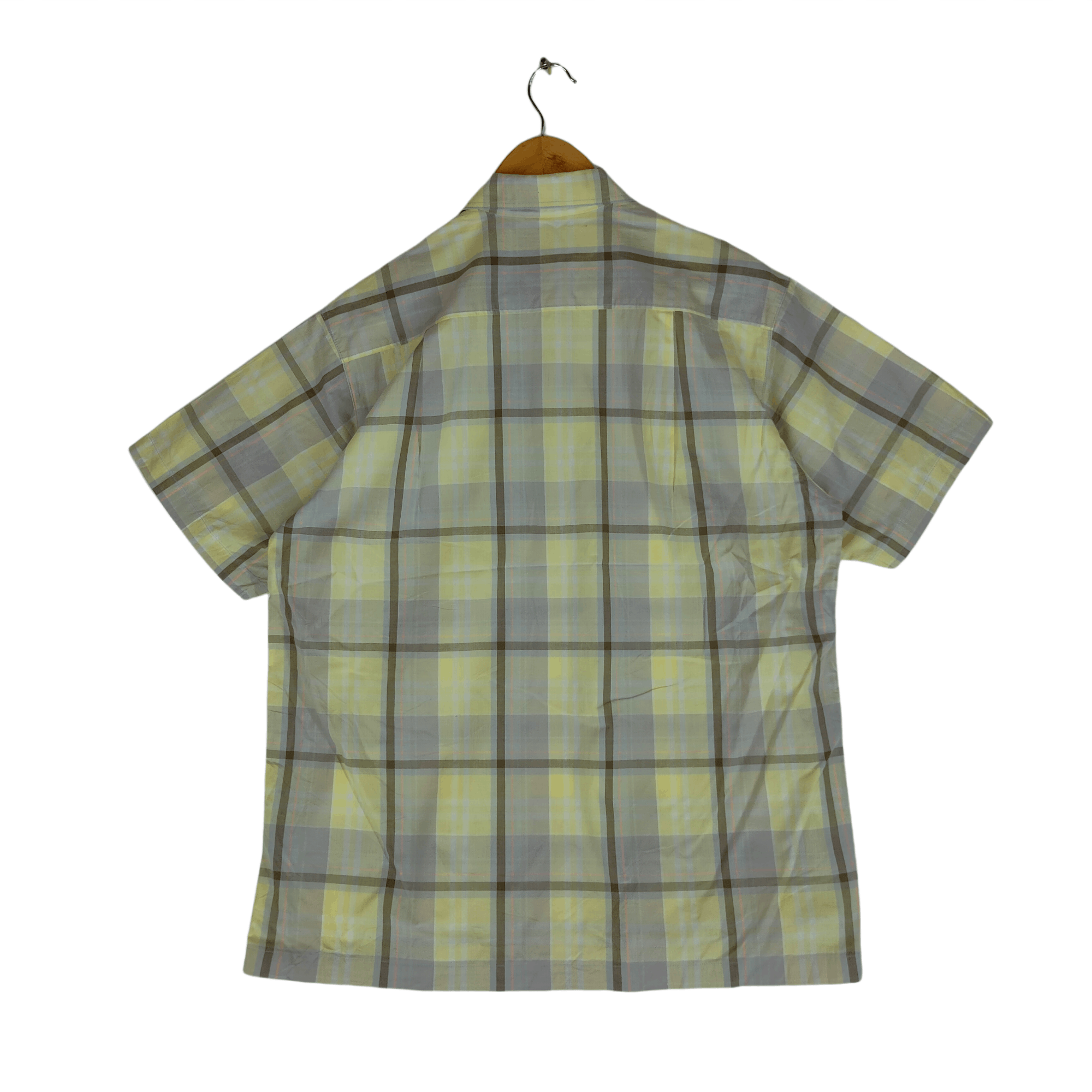 Japanese Brand Vintage YAMAHA GOLF Half Button Grid Pattern Shirt Size US L / EU 52-54 / 3 - 2 Thumbnail