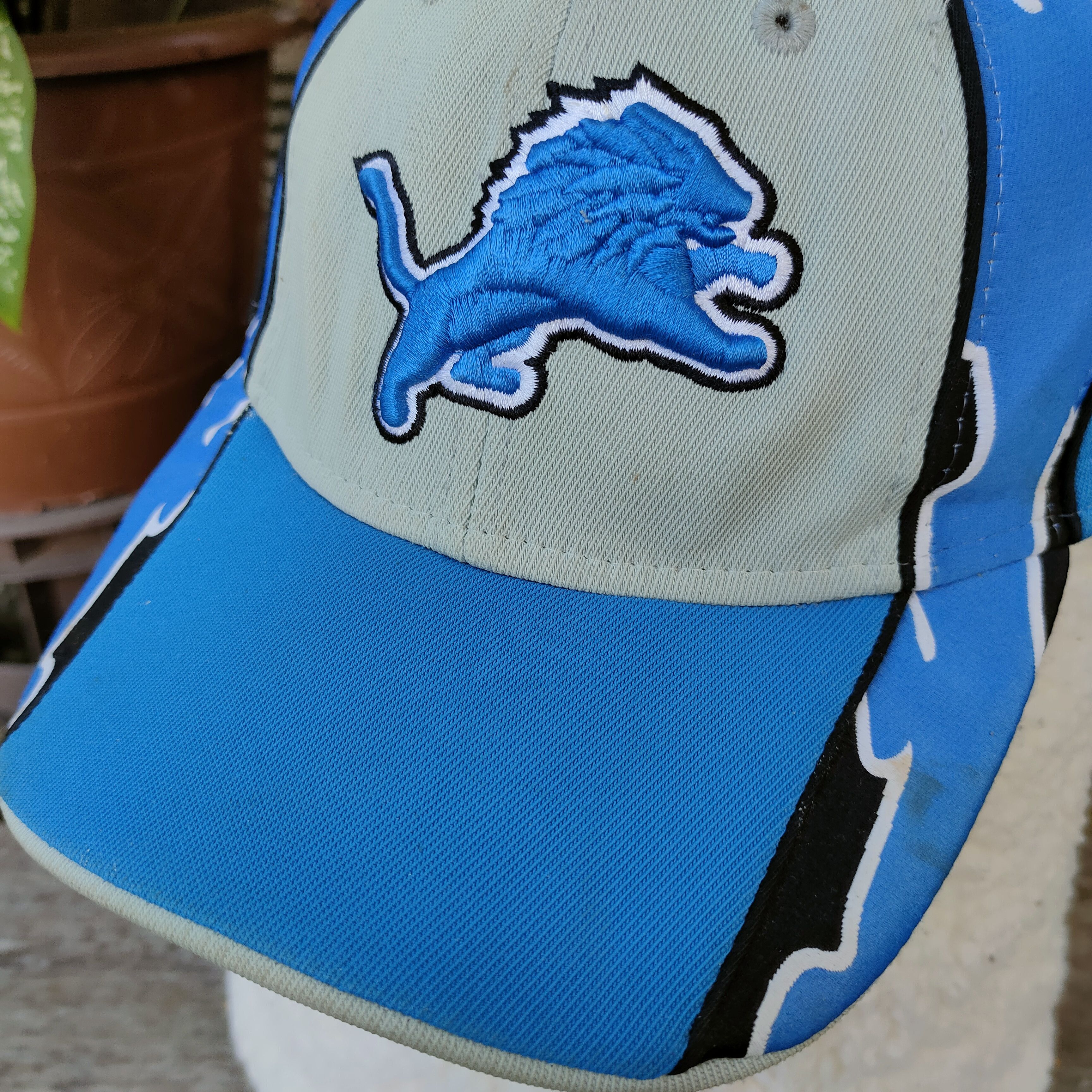 NFL × Reebok DETROIT LIONS NFL Embroidery Logo Team Full Cap OSFA Size ONE SIZE - 2 Thumbnail