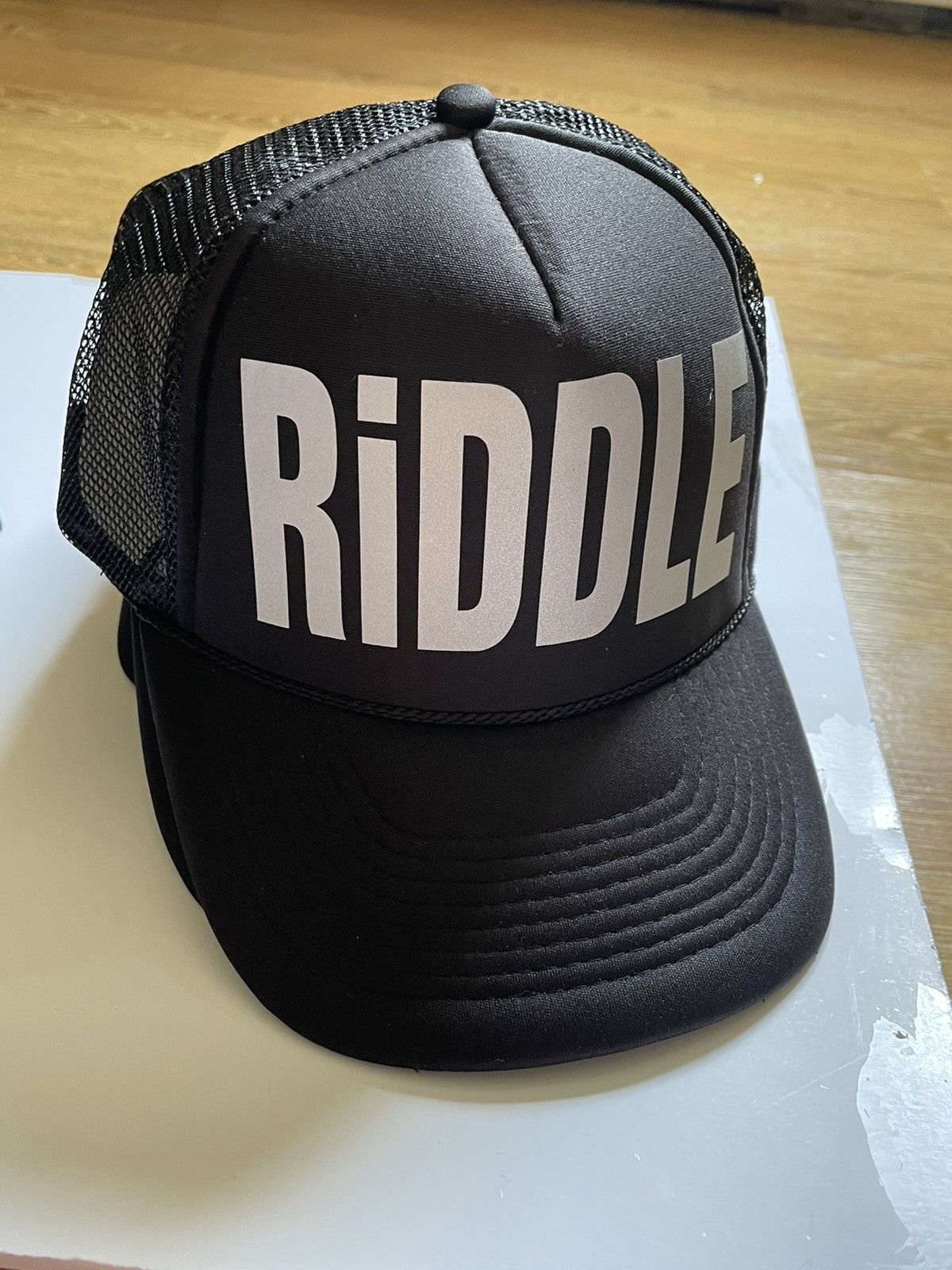 Antony Riddle Black trucker w silver 3M logo | Grailed
